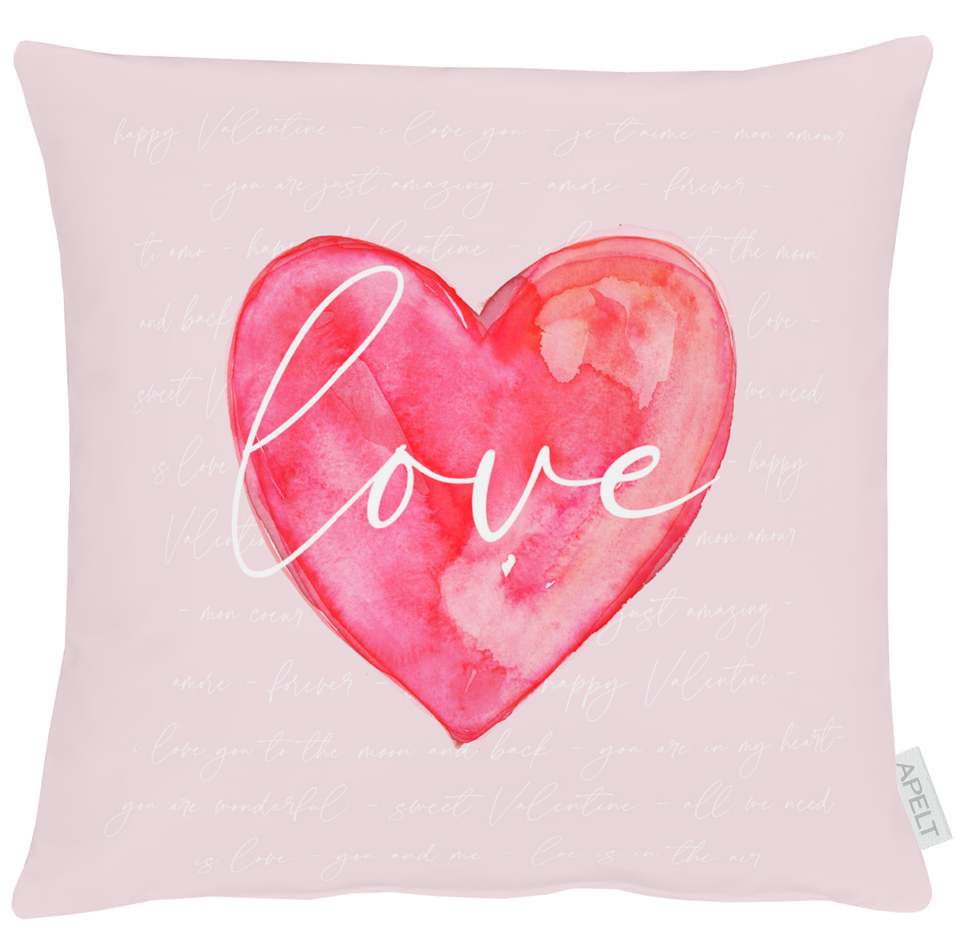 Kissenhülle Love 40x40 cm Apelt / Farbe: