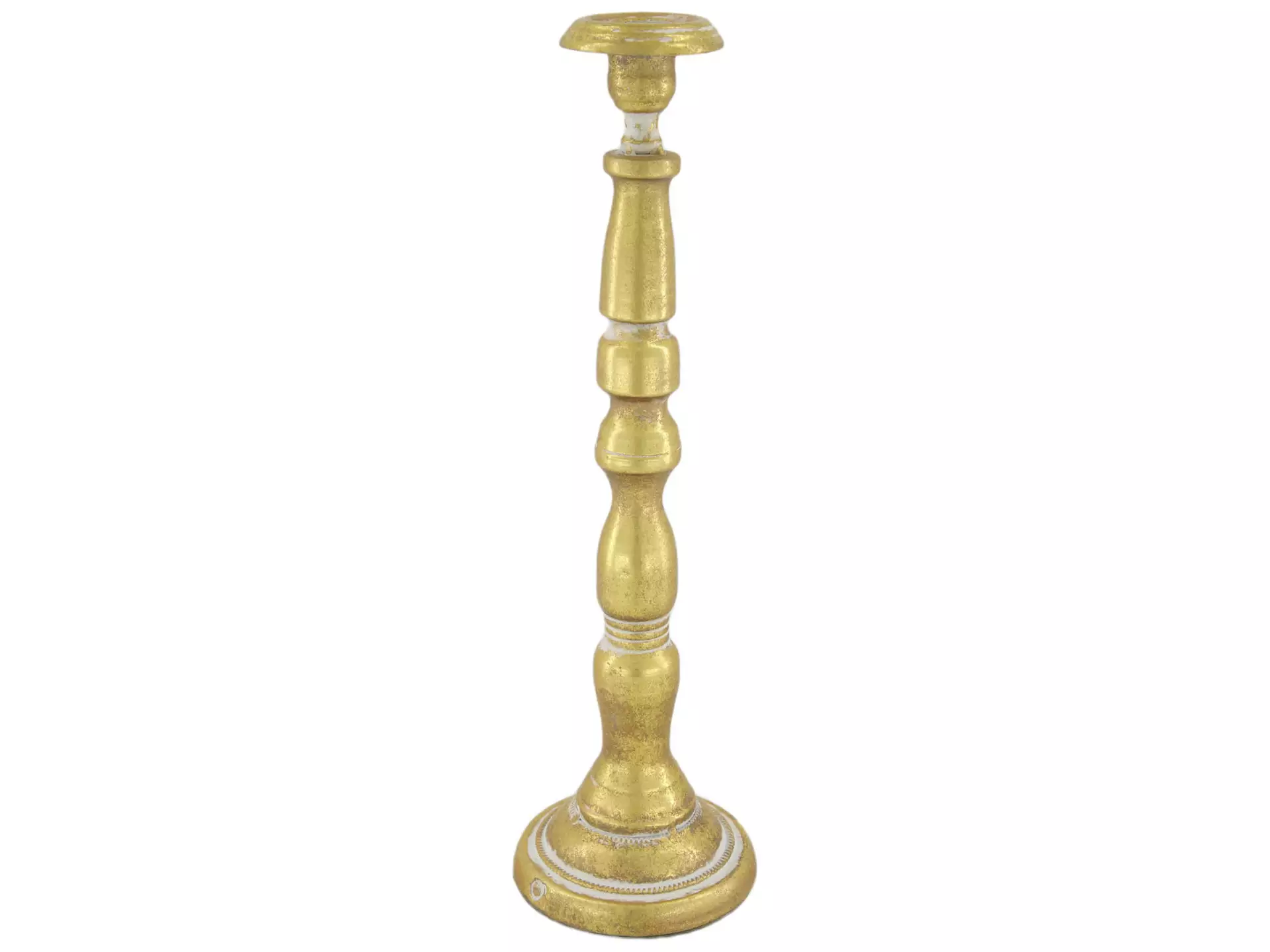 Kerzenständer Metall Gold H: 38 cm Decofinder