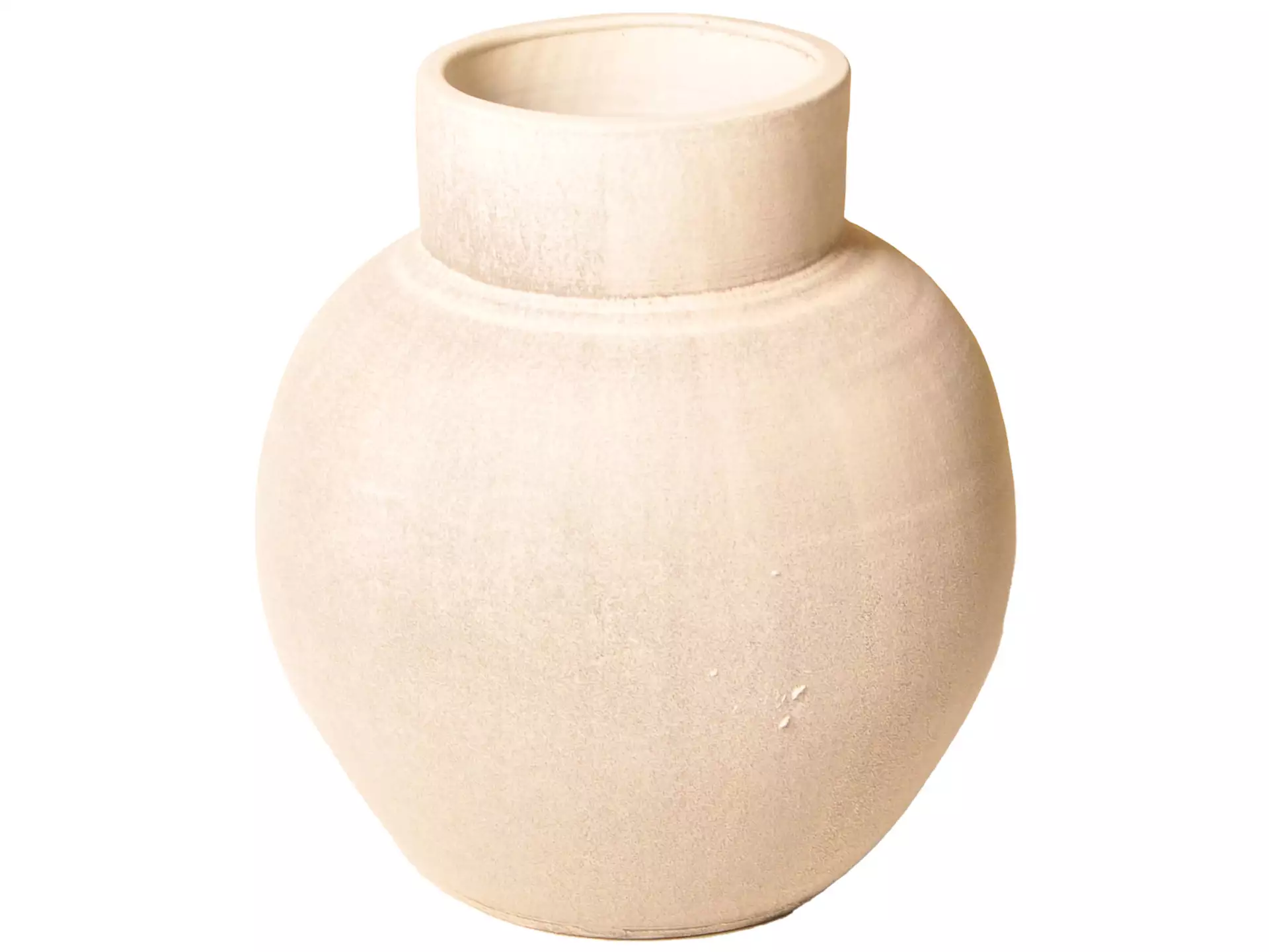 Vase Ton Rund H: 29 cm Schlittler / Farbe: Weiss