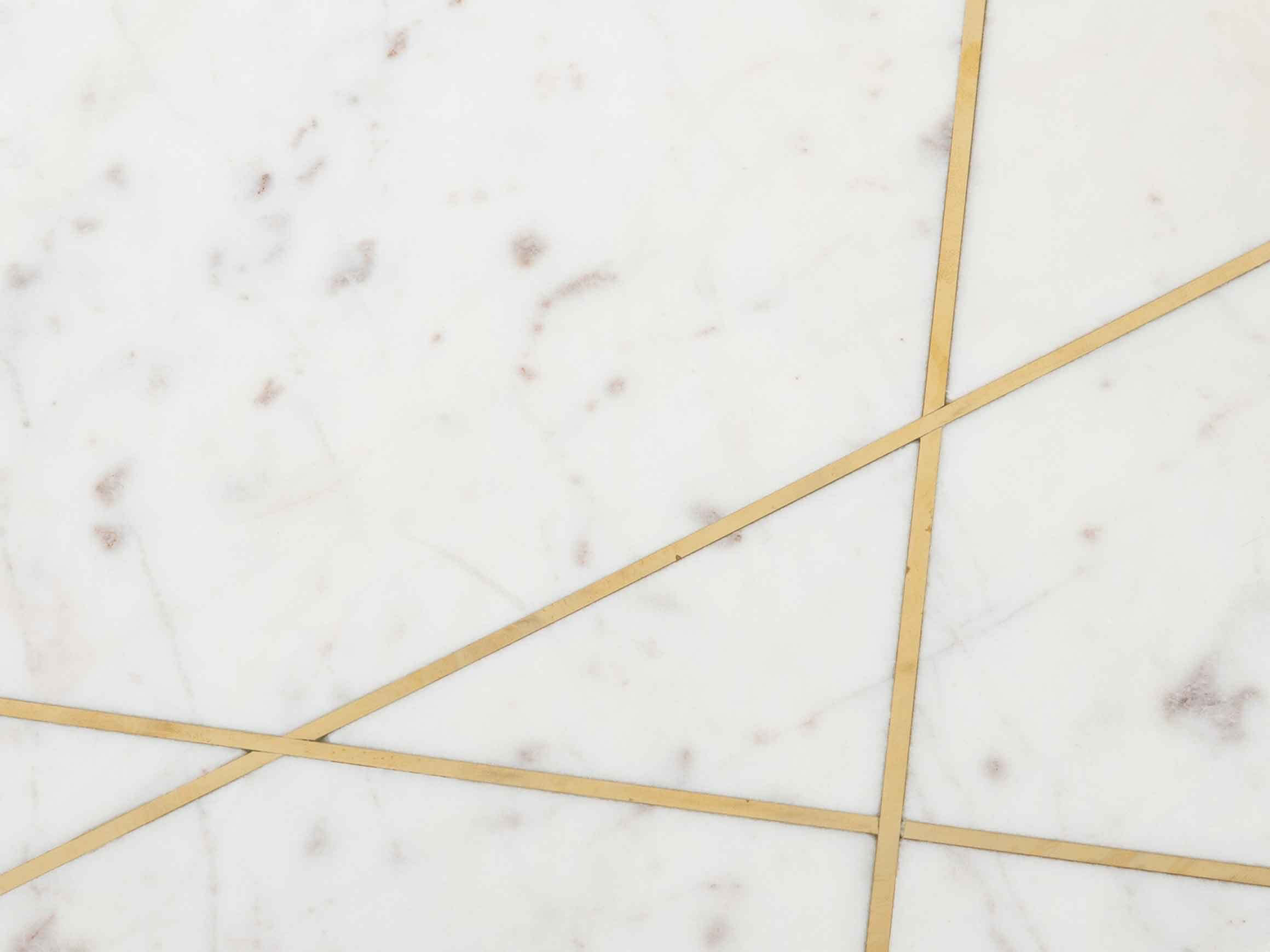 Beistelltisch Modus - Set a 2 Stk., Marmor Weiss,