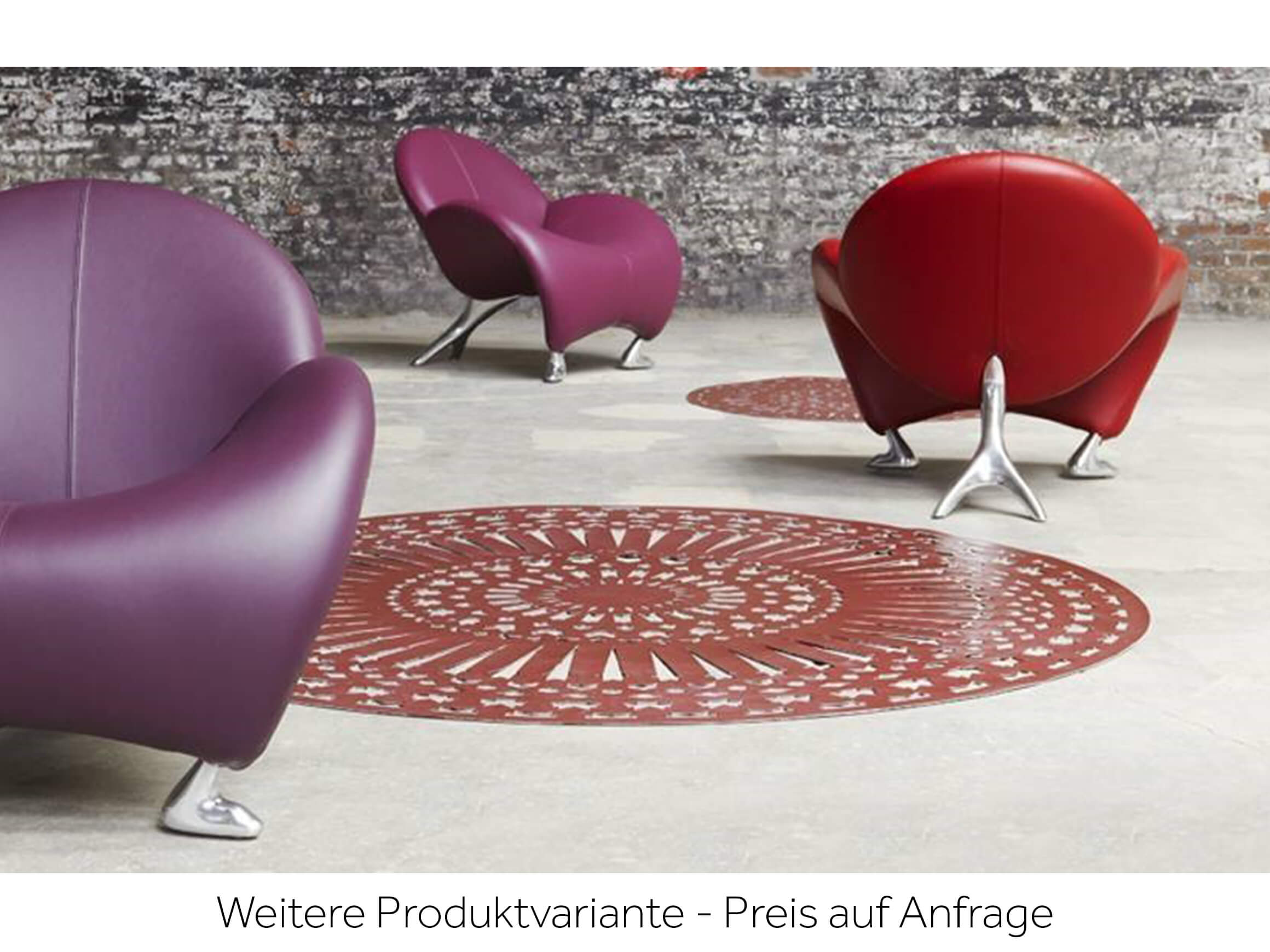 Sessel Papageno Leolux / Farbe: Kobalt / Bezugsmaterial: Leder