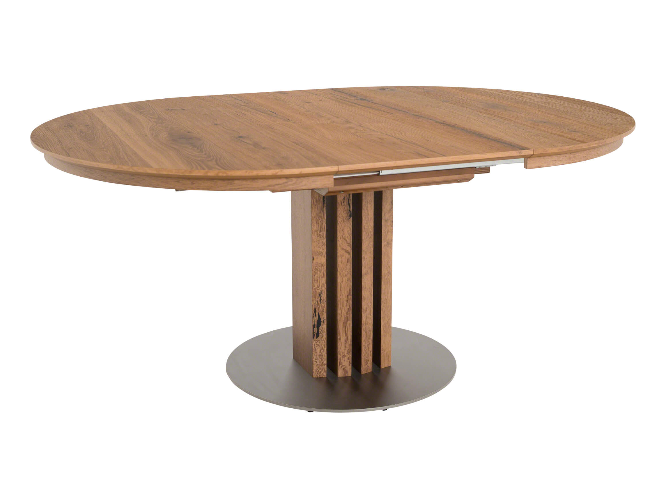 Esstisch Bert, Rund, Anziano Eiche, Ausziehbar, b 120