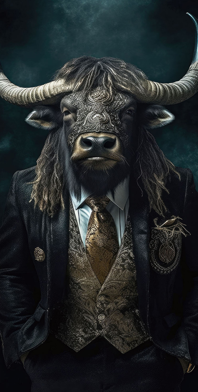 image LAND Glasbild Gentleman Bull  | Schubiger Möbel