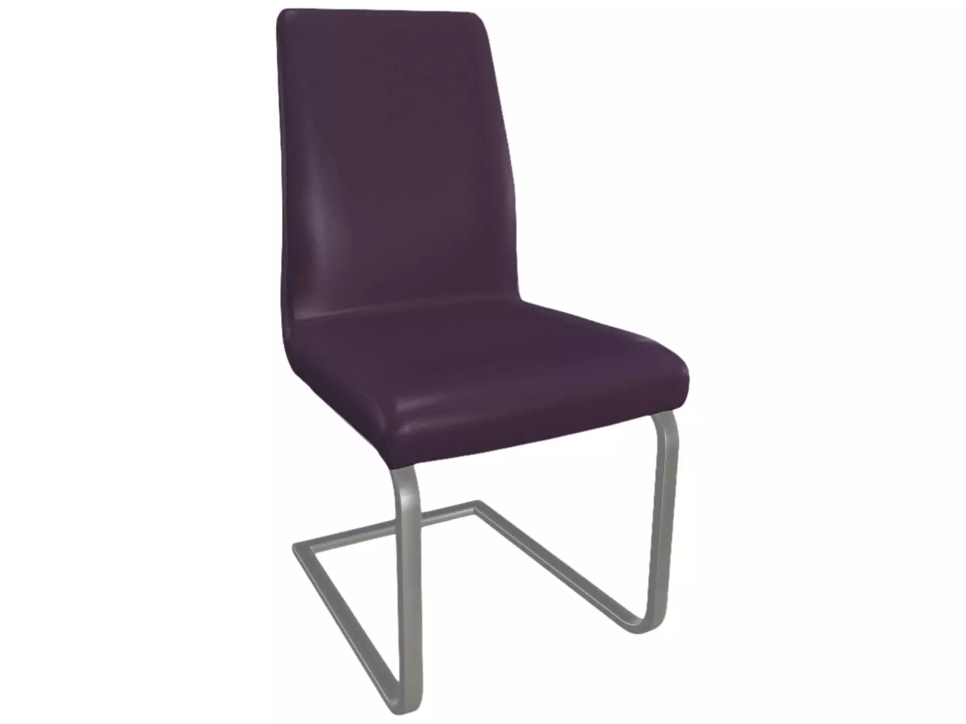 Stuhl Larona 2 Trendstühle / Farbe: Aubergine / Material: Leder