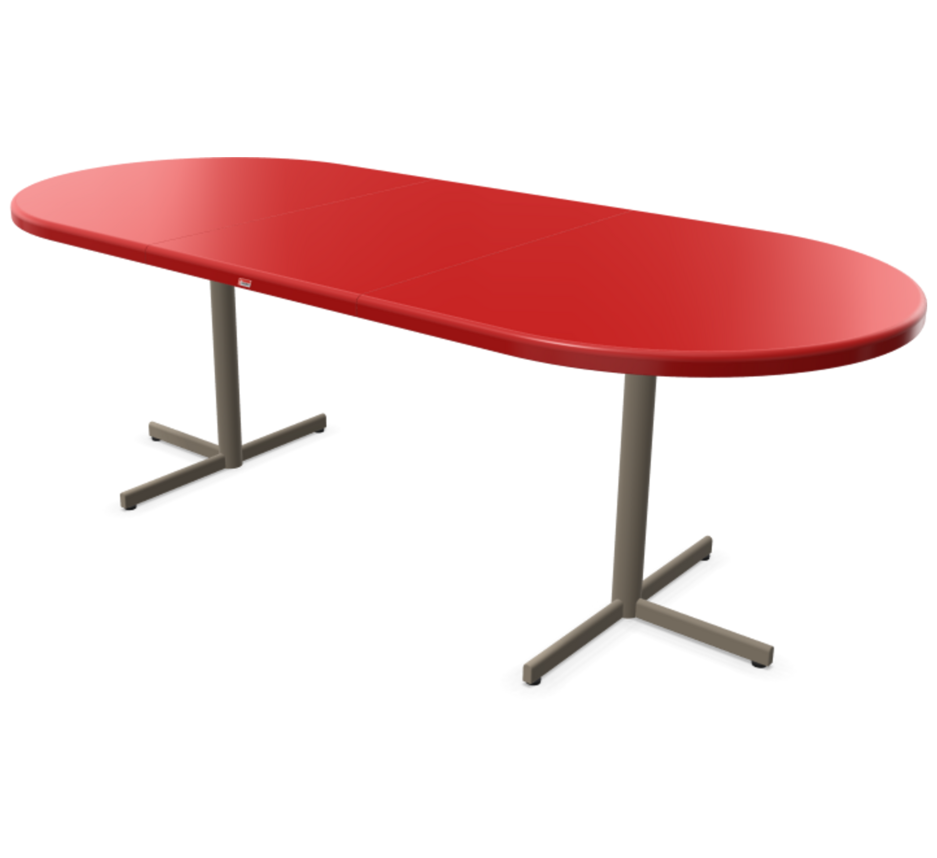 Bodensee Oval extendable table from Schaffner / Colour: red / Size: 160 ...