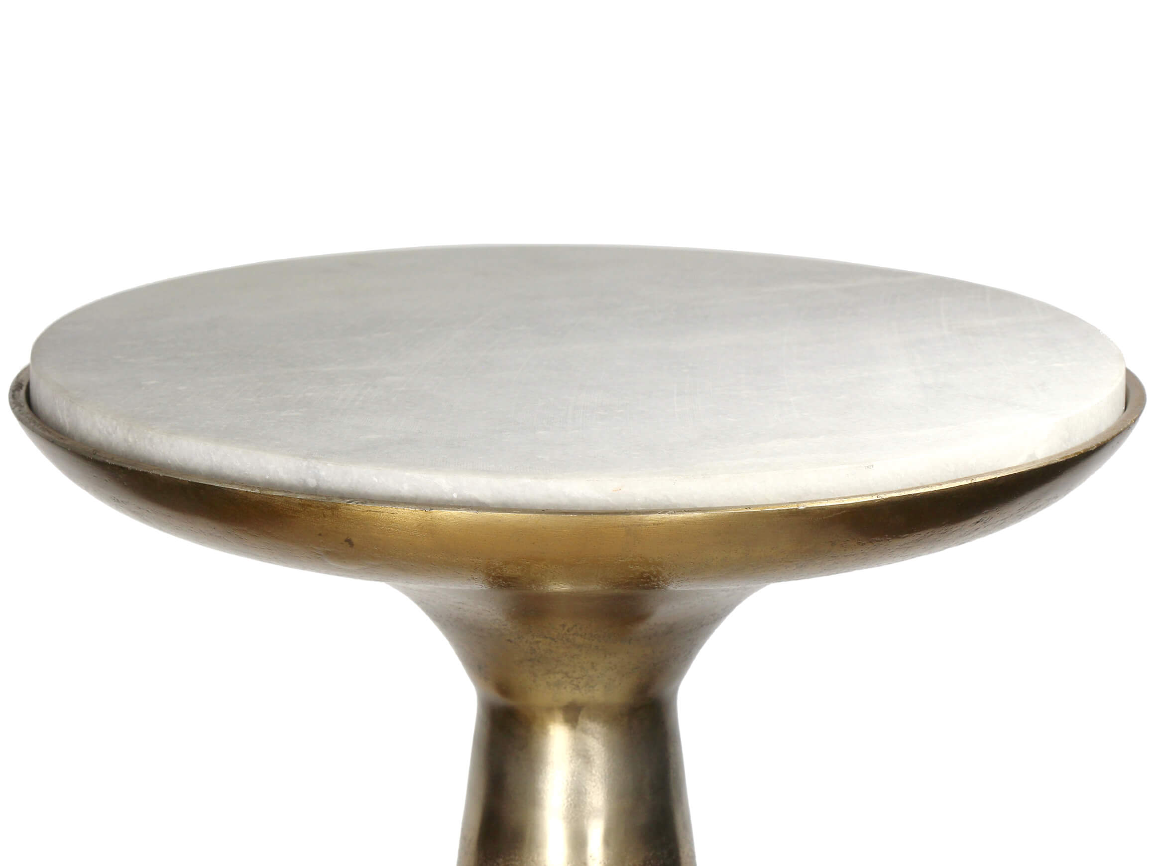 Beistelltisch Aluminium Marmor H: 63 cm Kersten