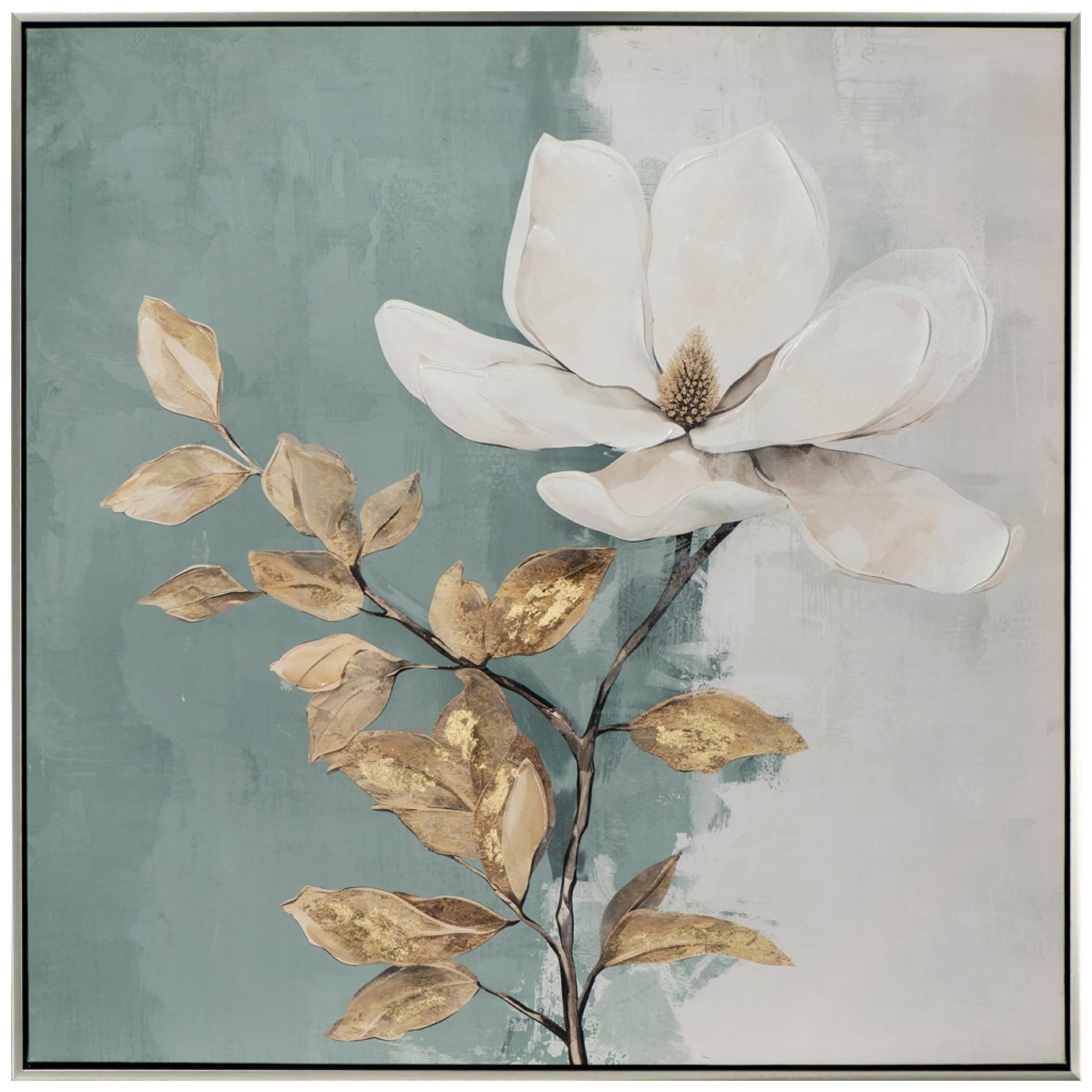 Bild White Flowers image LAND / Grösse: 80 x 80 cm Bild White Flowers image LAND / Grösse: 80 x 80 cm