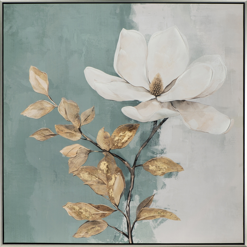 Bild White Flowers image LAND / Grösse: 80 x 80 cm