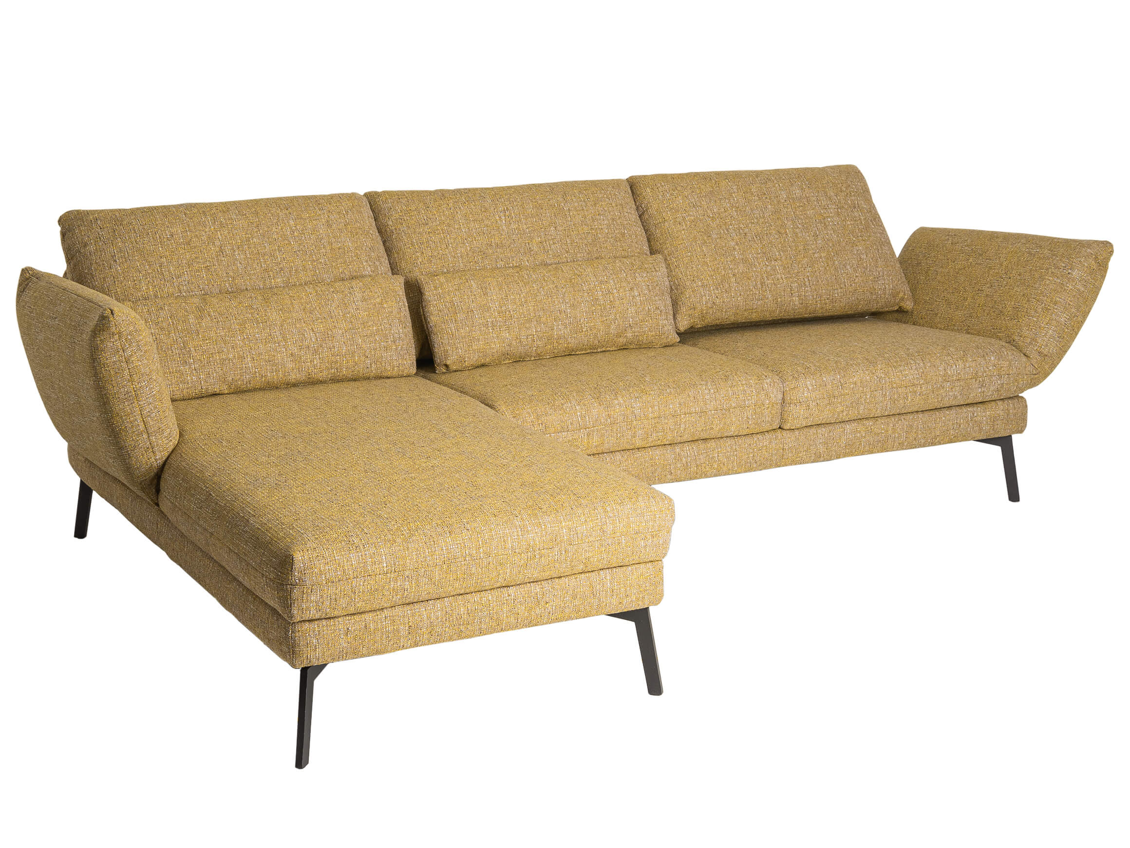 Ecksofa Spin Candy / Farbe: Gelb / Bezugsmaterial: Stoff