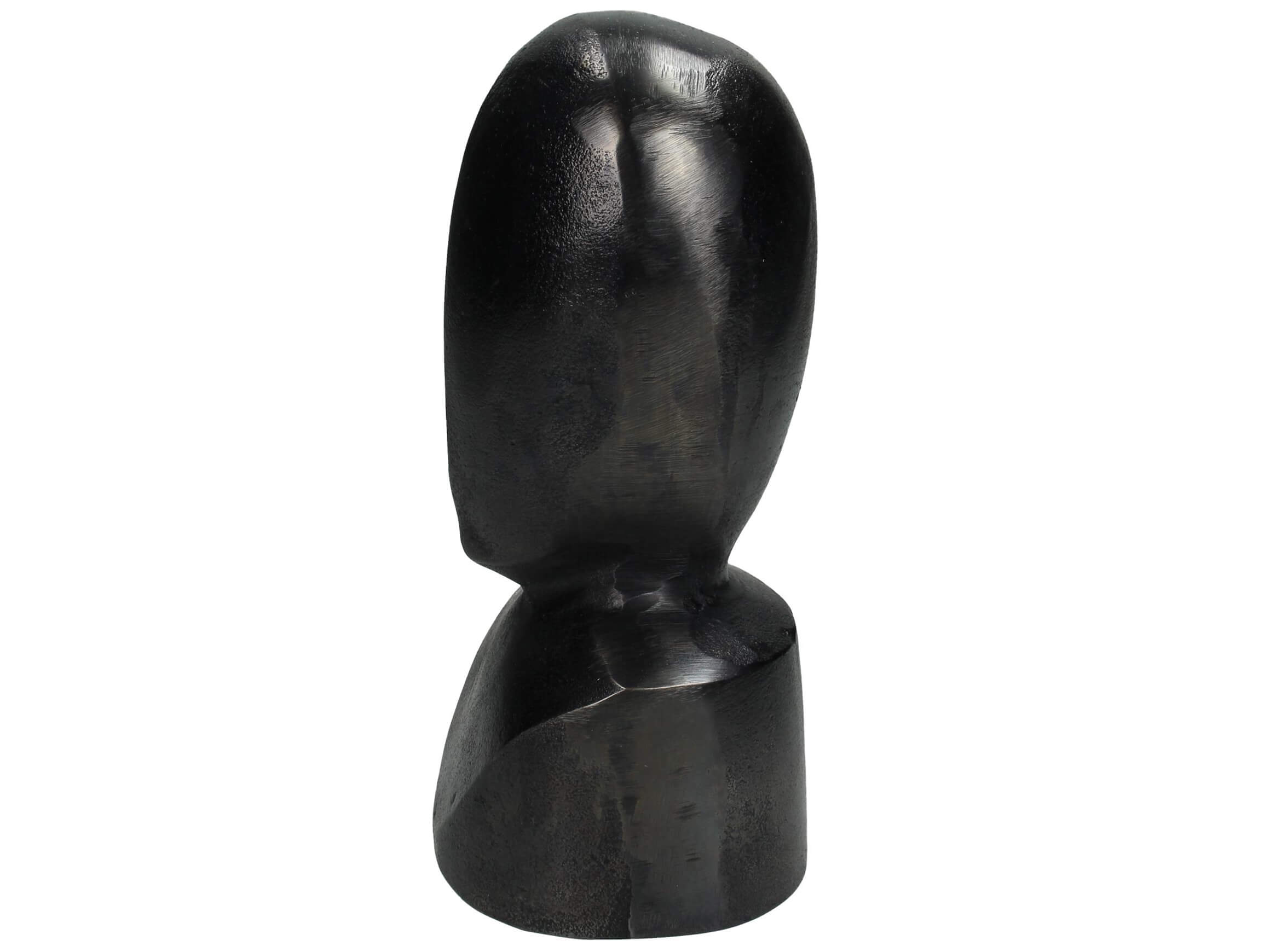 Skulptur Kopf Aluminium Schwarz H: 22 cm Kersten