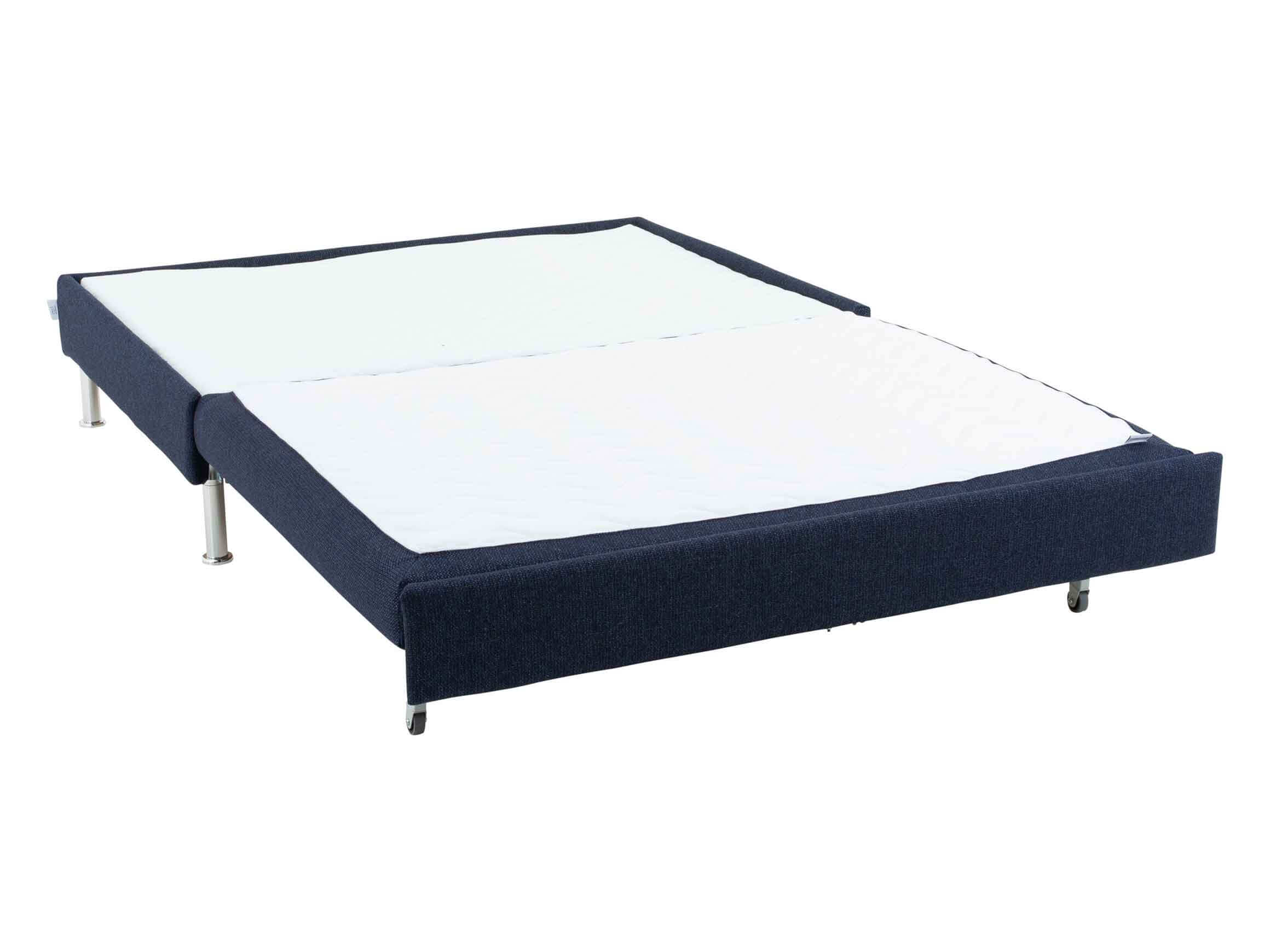 Bettsofa Bed For Living, Stoff Navy, Füsse Aluminium