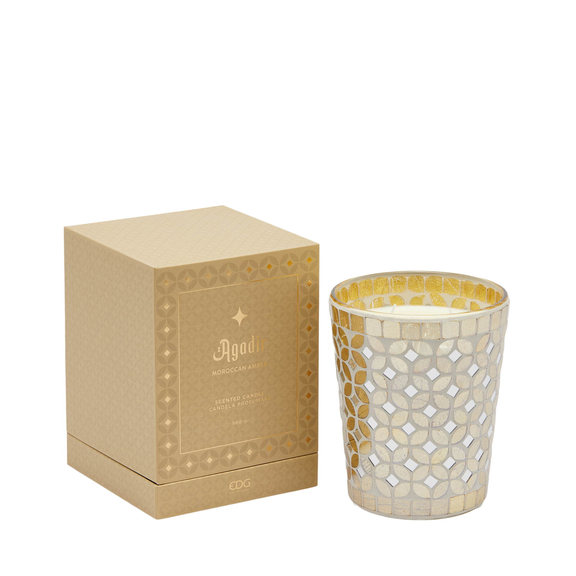 Raumkerze Moroccan Amber H: 16 cm Edg