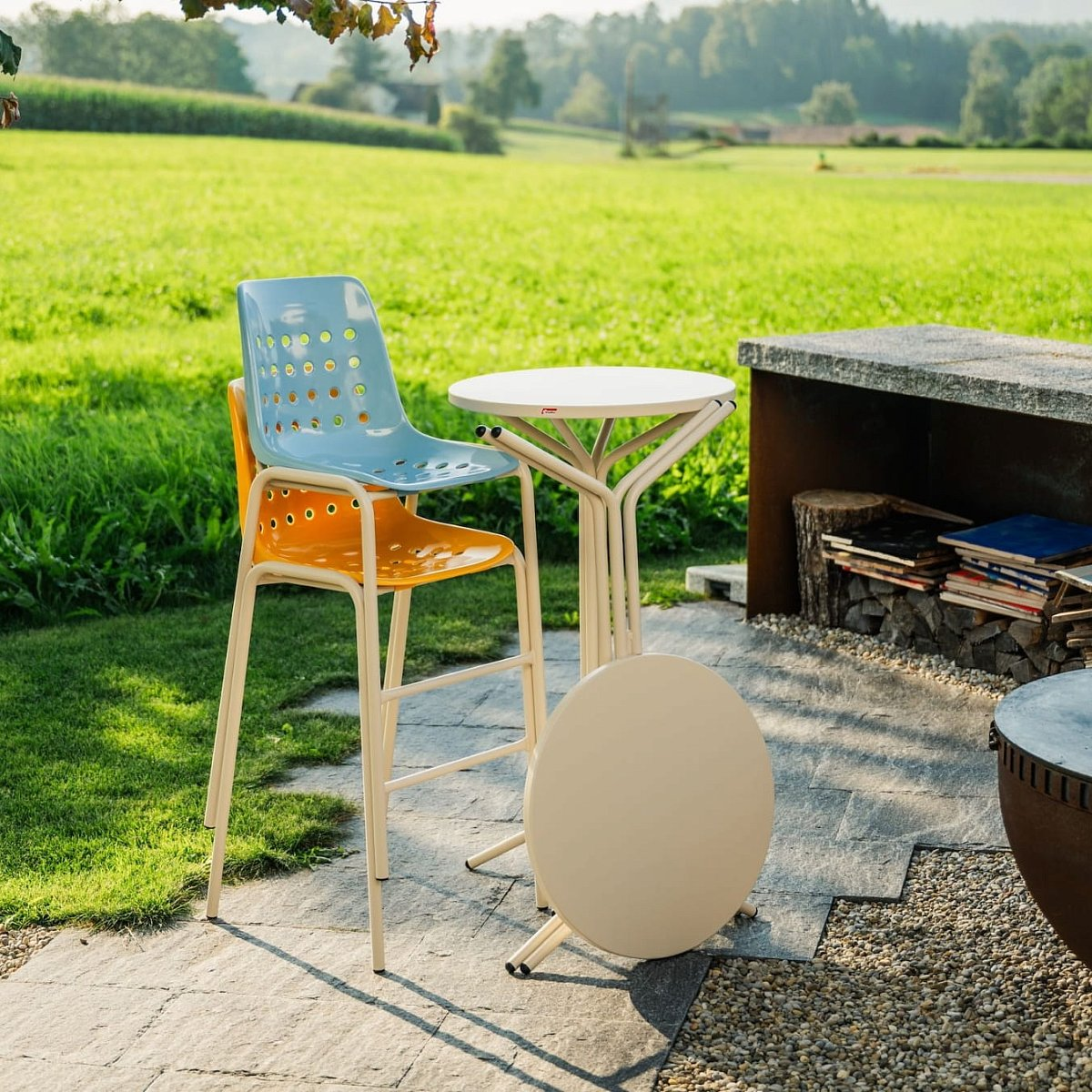 Barstuhl Bermuda von Schaffner / Farbe: Hellgrün / Grösse: 52 x 54 cm