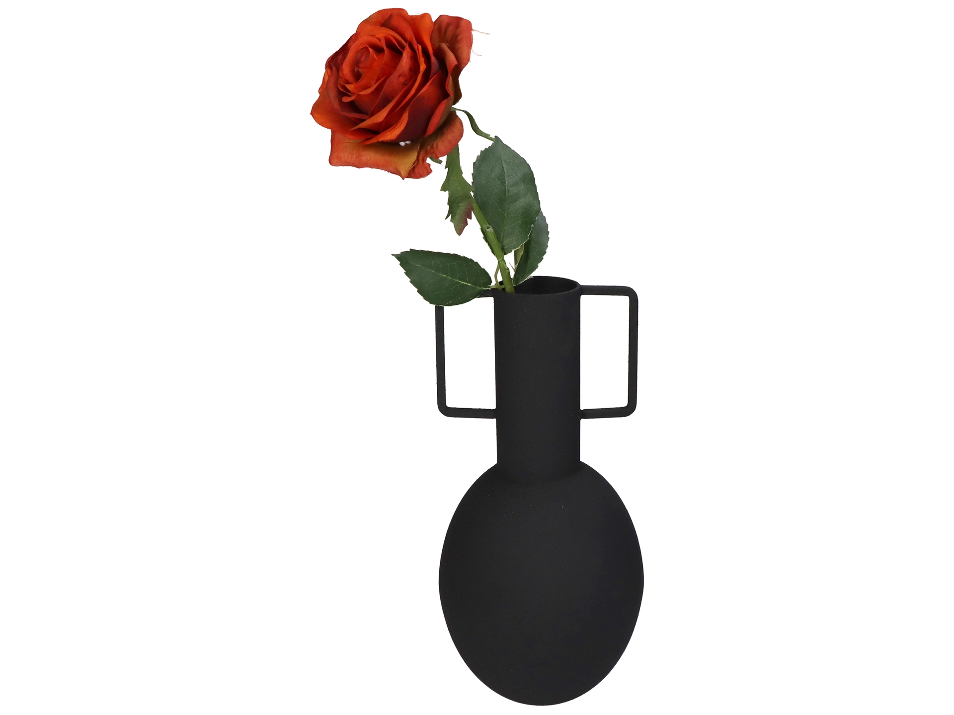 Vase Metall Schwarz H: 27 cm Kersten