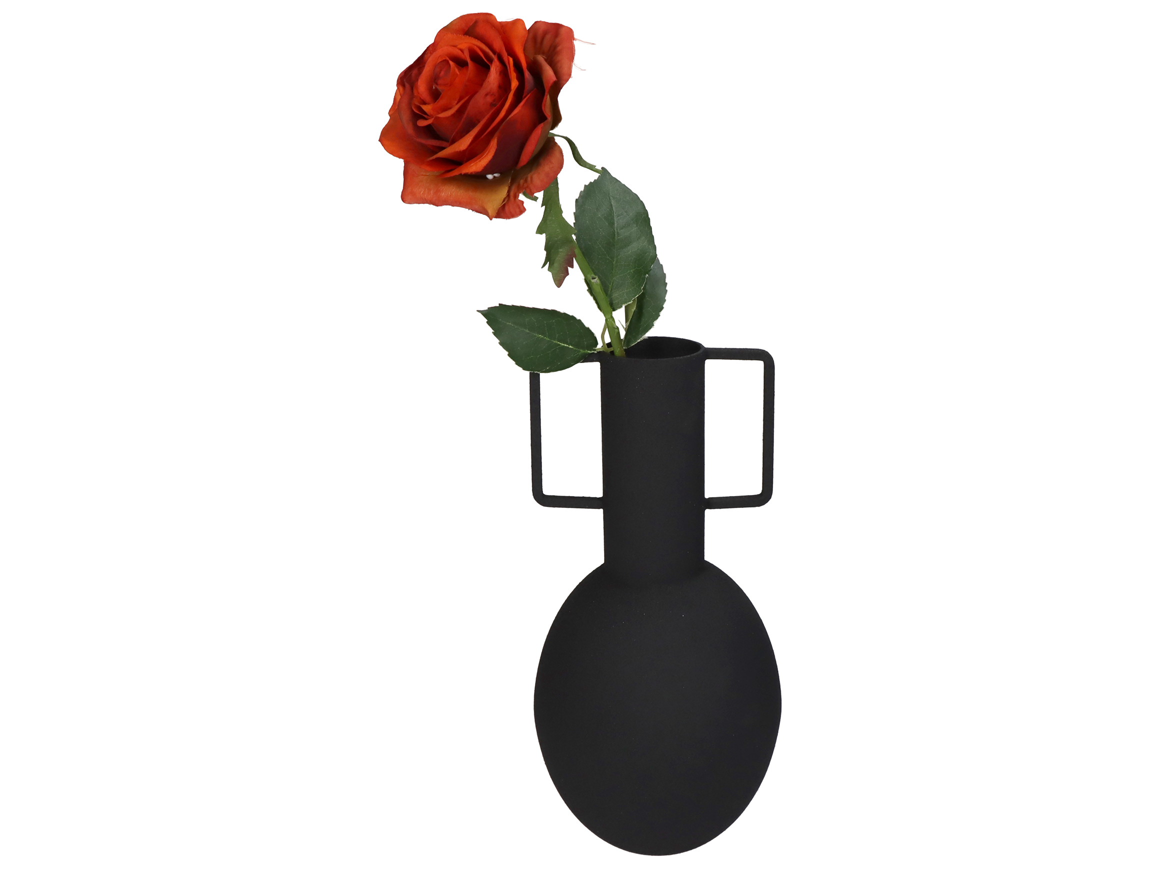 Vase Metall Schwarz H: 27 cm Kersten