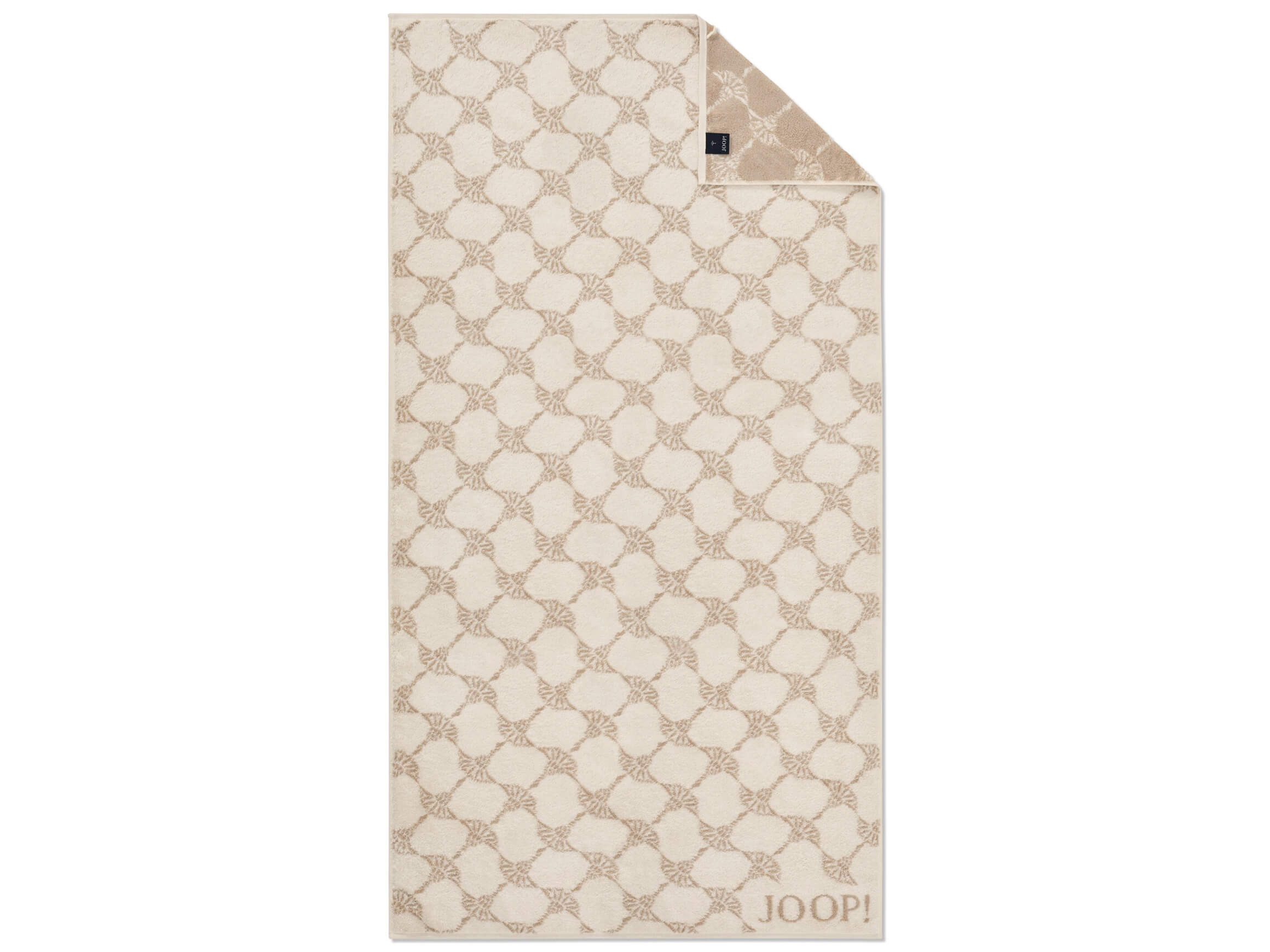 Duschtuch Classic, Gemustert Creme B: 80 cm Cawö