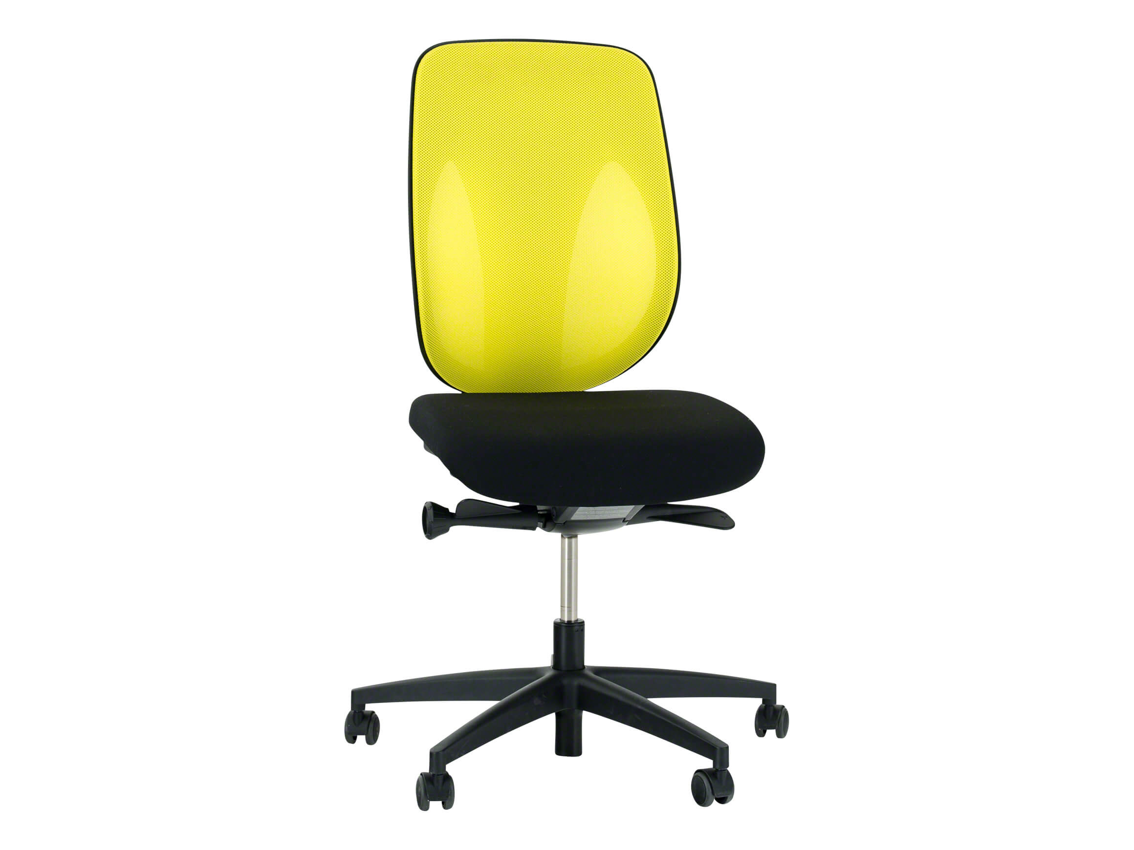 Bürostuhl Giroflex, Stoff, Schwarz-Gelb, b 70 cm t 50 cm h 100-118 cm