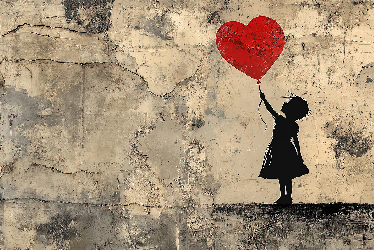 Canvas-Love Balloon-image LAND