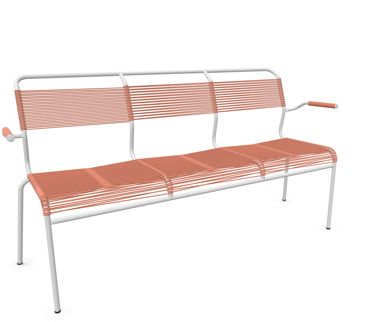 Schaffner Spaghetti-3er-Bank Säntis mit Lehne Braun | Schubiger Möbel