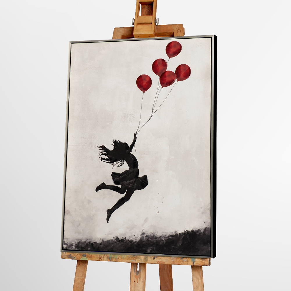 Bild Jumping Ballon Girl image LAND / Grösse: 90 x 60 cm