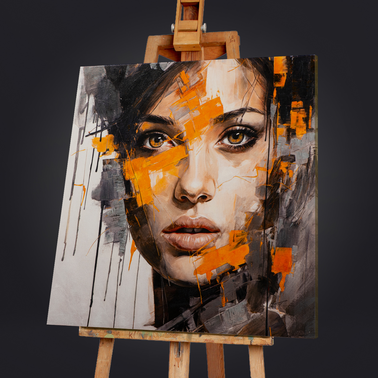 Gemälde-Brown Eye Girl-image LAND
