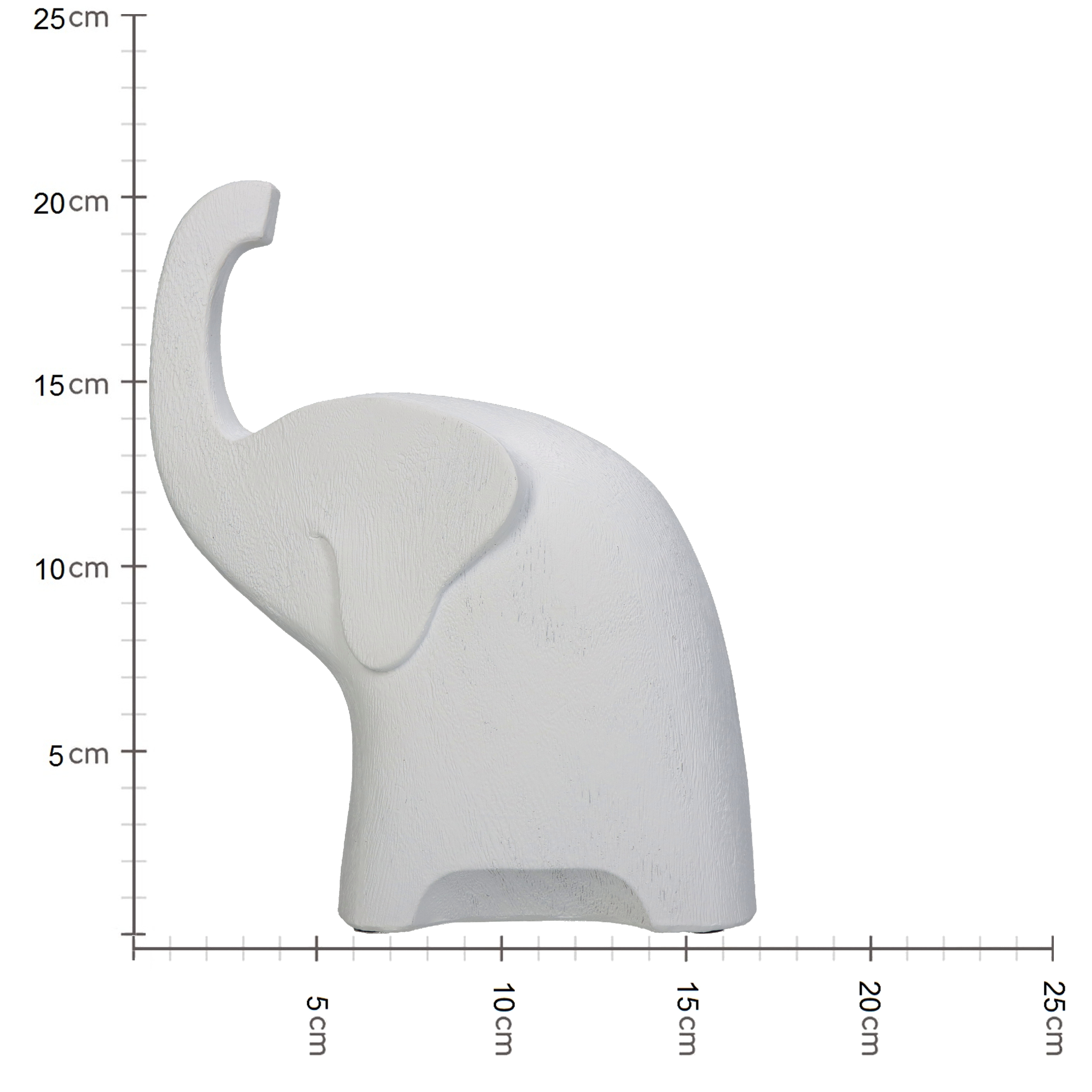 Objekt Elefant, Weiss H: 21 cm Kersten