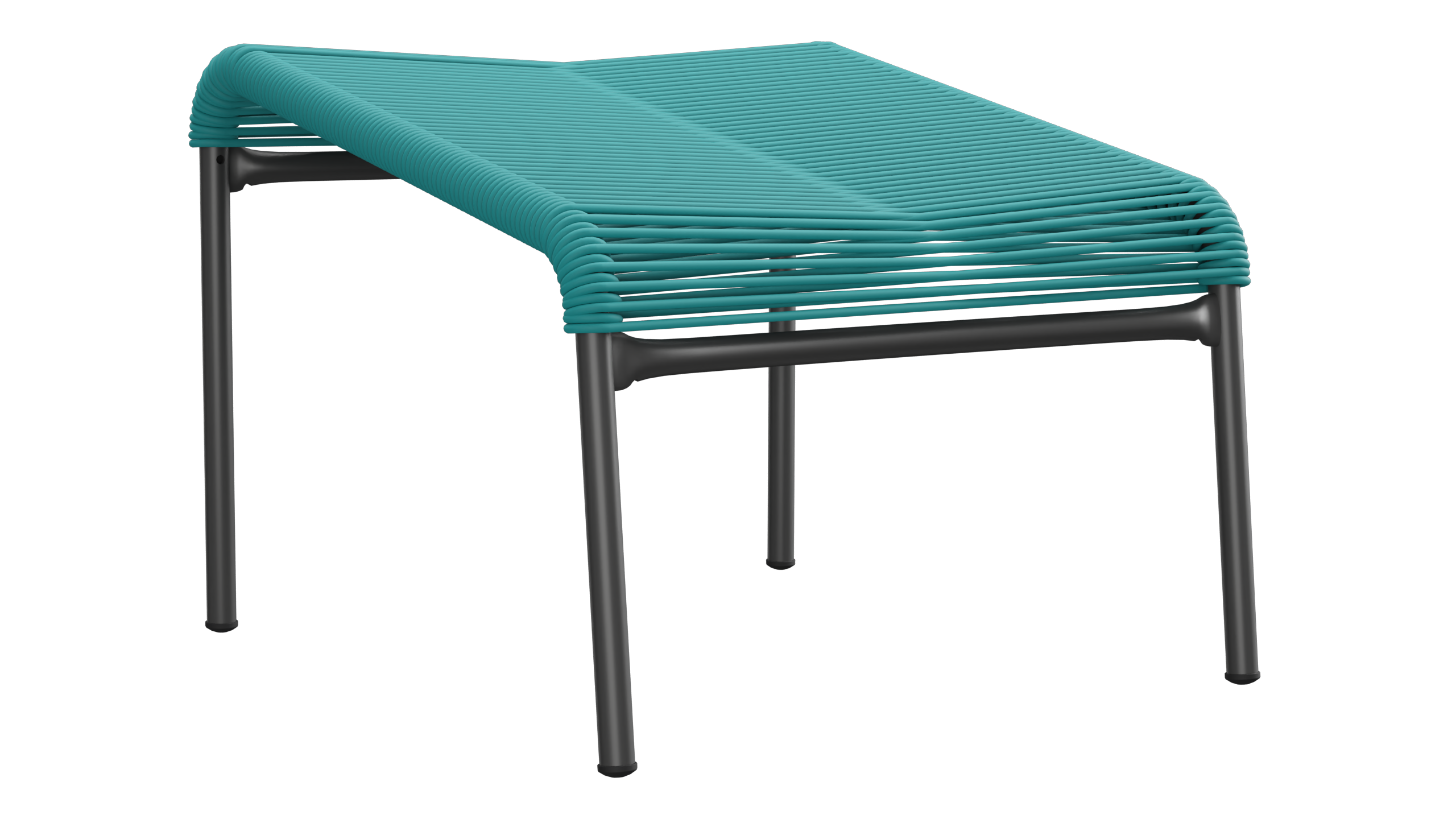Spaghetti-Fuss-Hocker Säntis von Schaffner / Farbe: Kaliblau