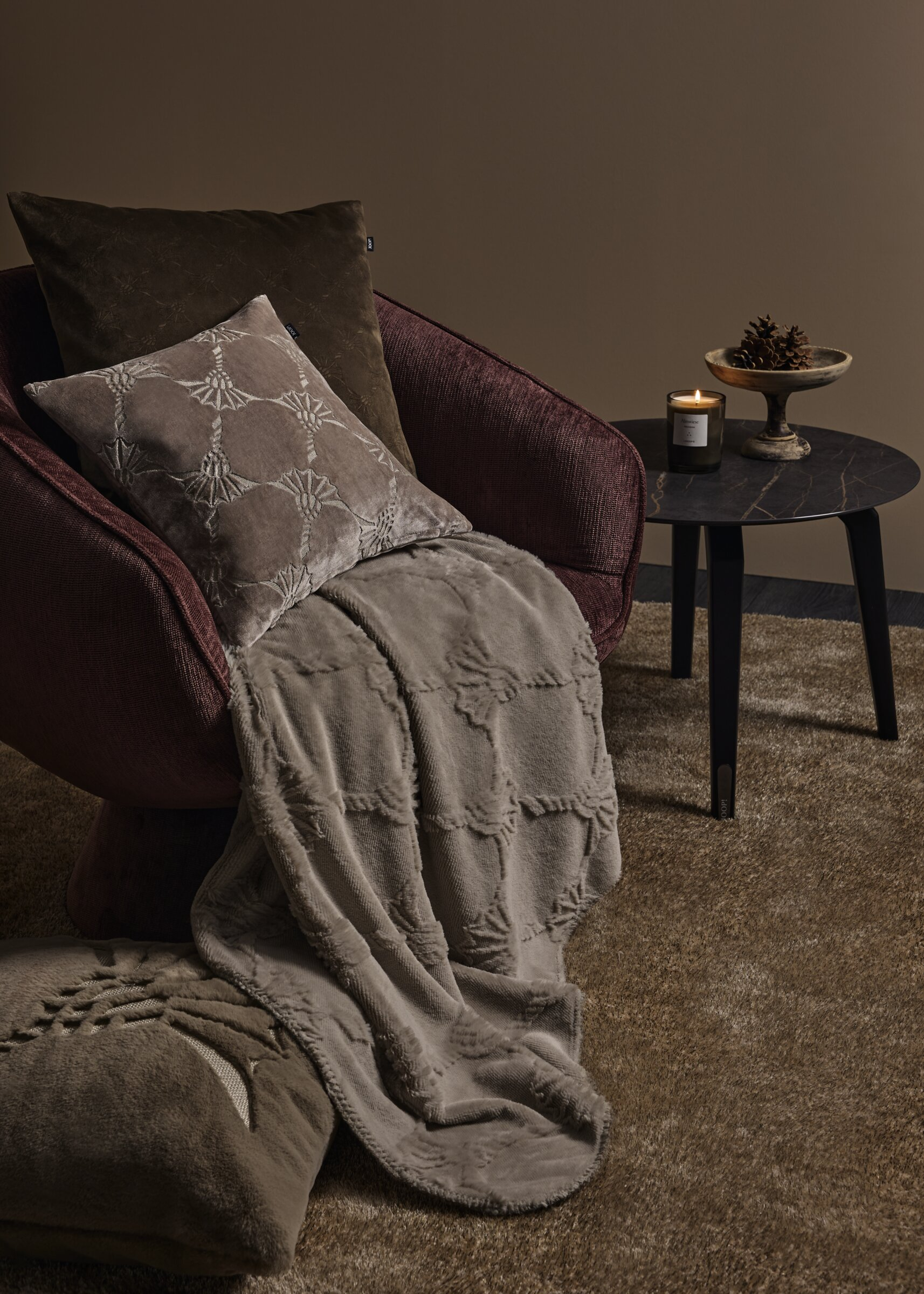Plaid Sublime von JOOP / Farbe: Taupe
