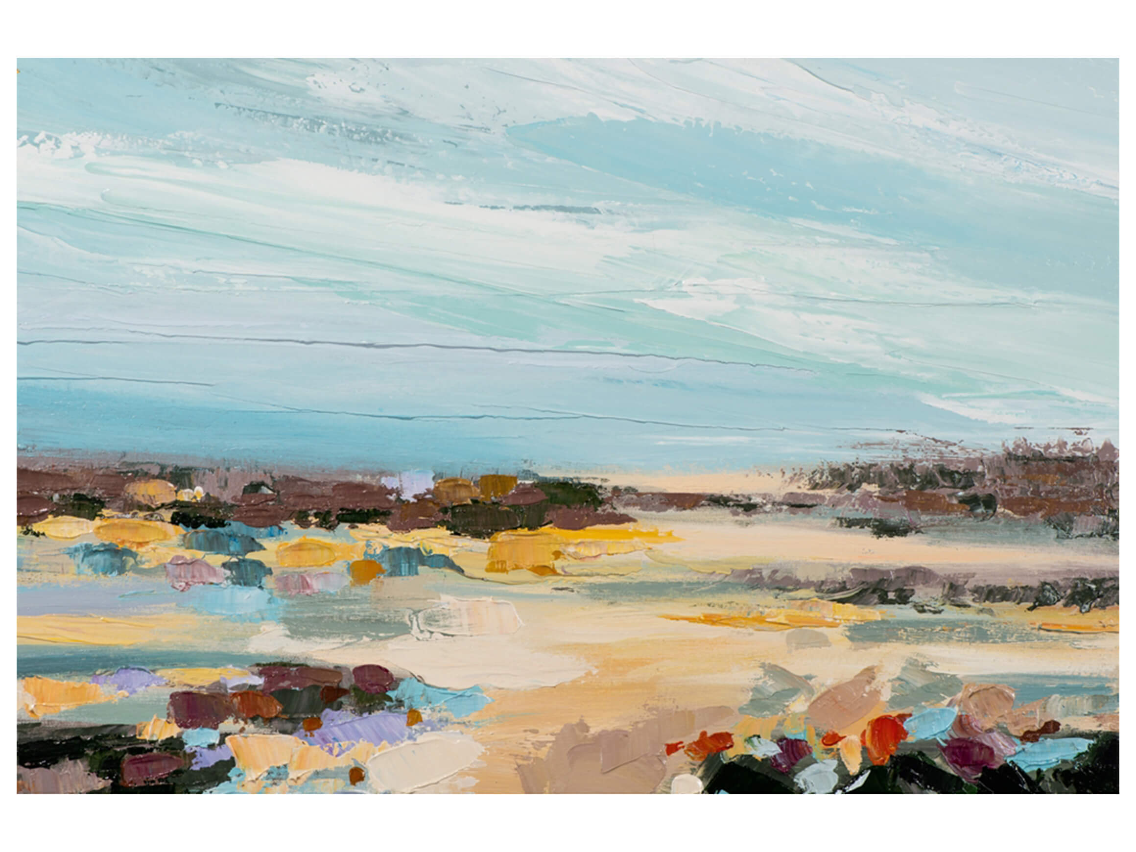 Bild mit Rahmen Landschaft mit Blauem Himmel image LAND