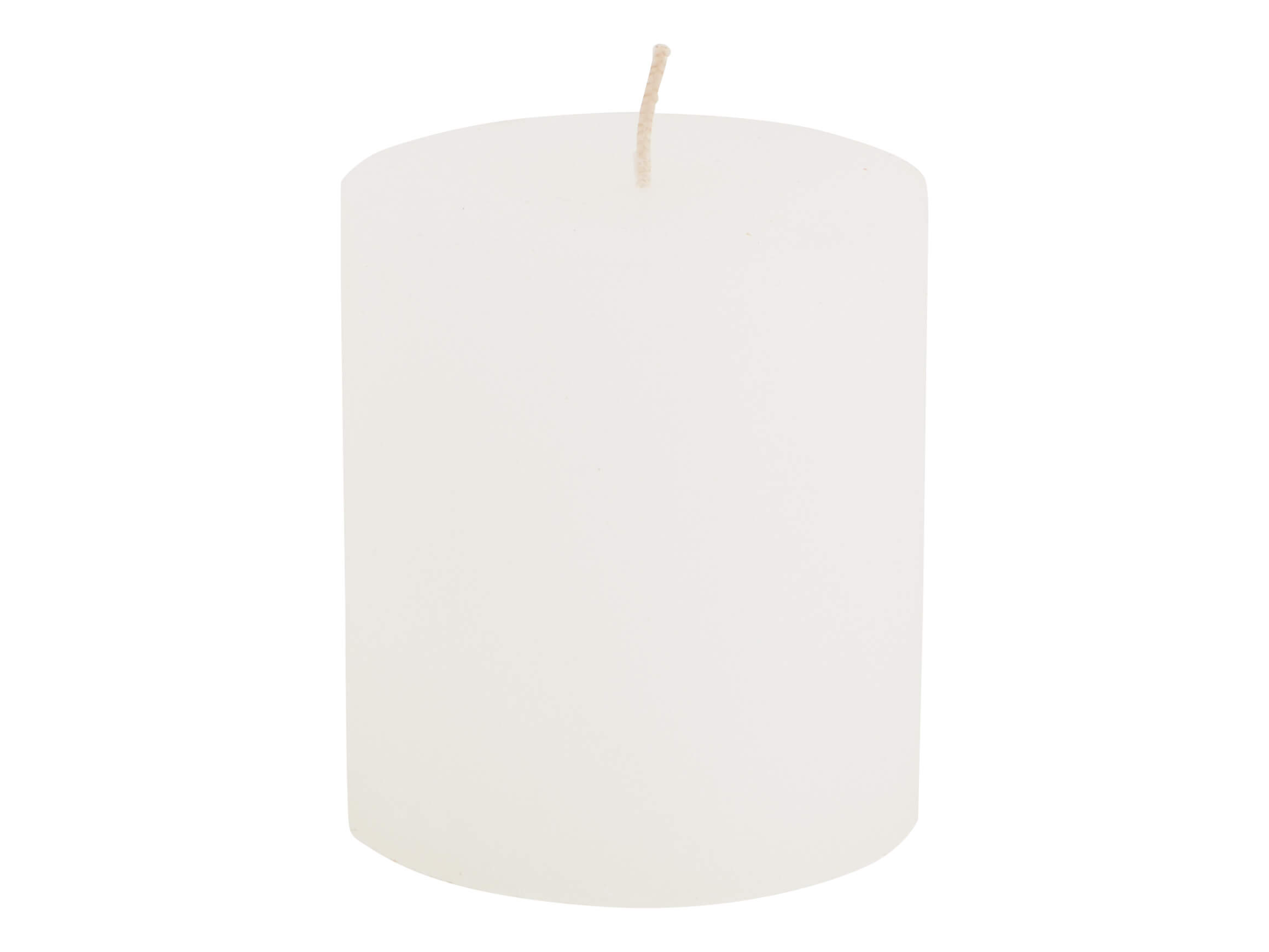 Kerze, Wachs, Weiss, Durchmesser 10 cm h 11 cm