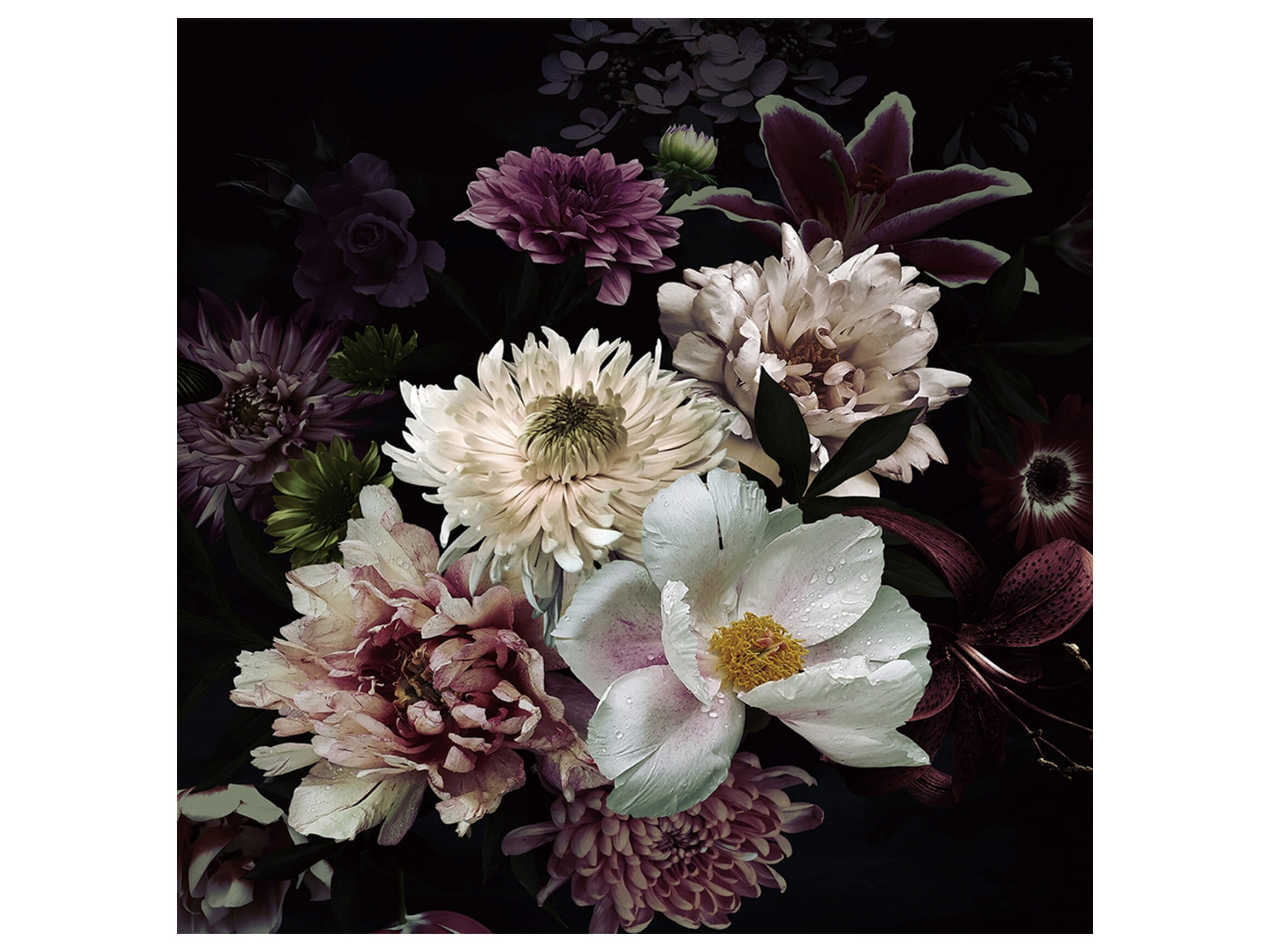 Digitaldruck auf Glas Hübsches Blumenbouquet image LAND