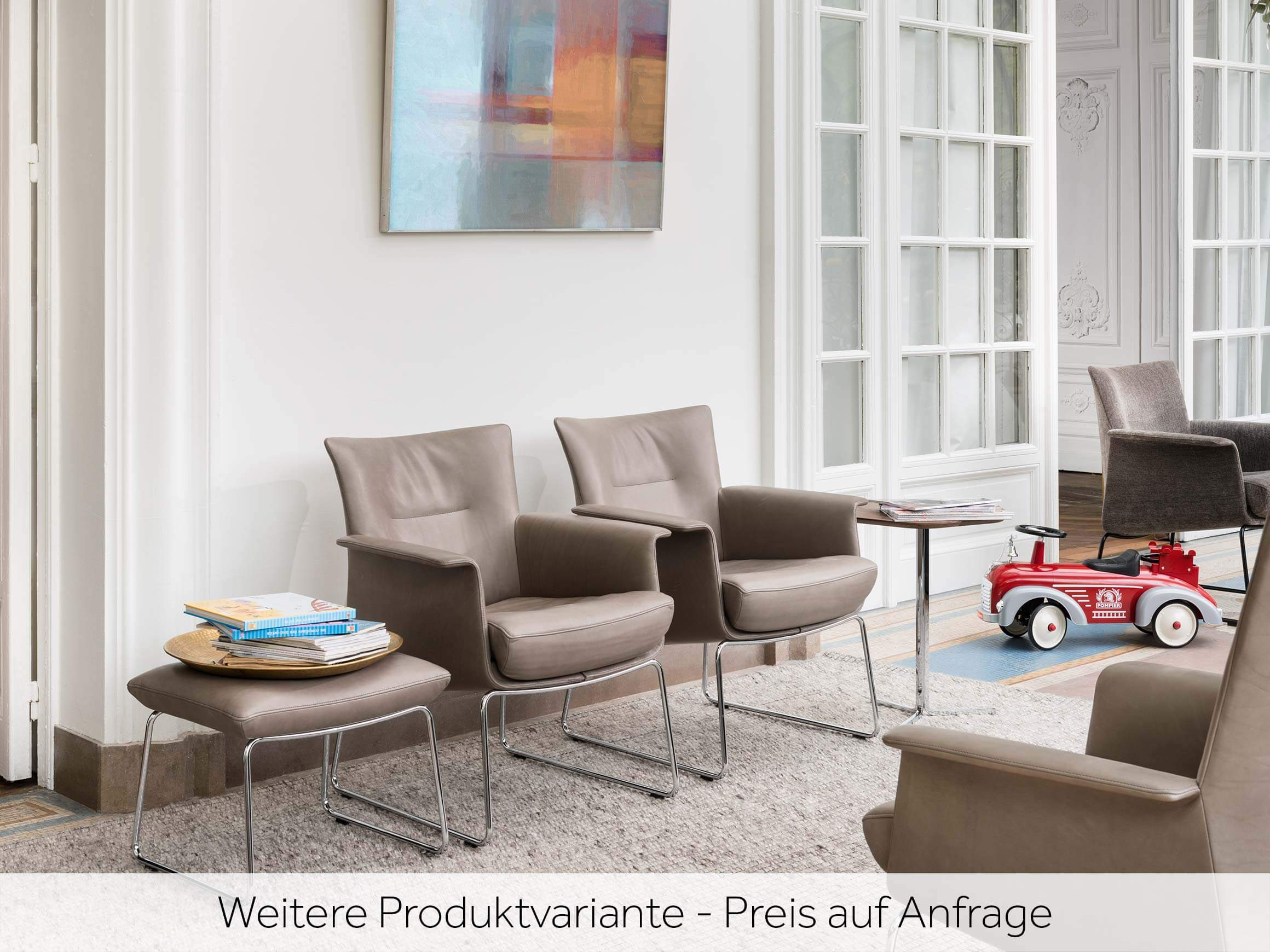 Sessel Aida, Stoff Galetti, Epoxy Schwarz, b 67 cm t 76 cm h 79 cm