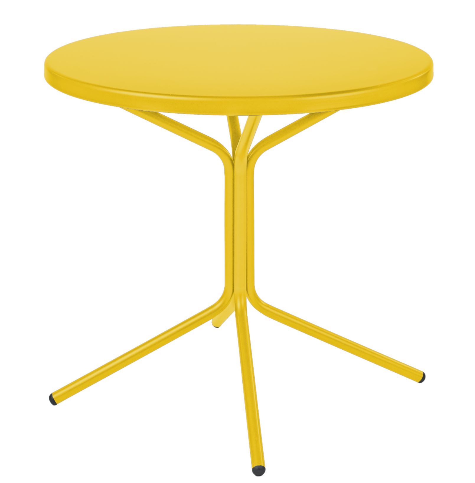 Metall-Bistrotisch Pix Rund von Schaffner / Farbe: Gelb / DxH: 80 x 72 cm