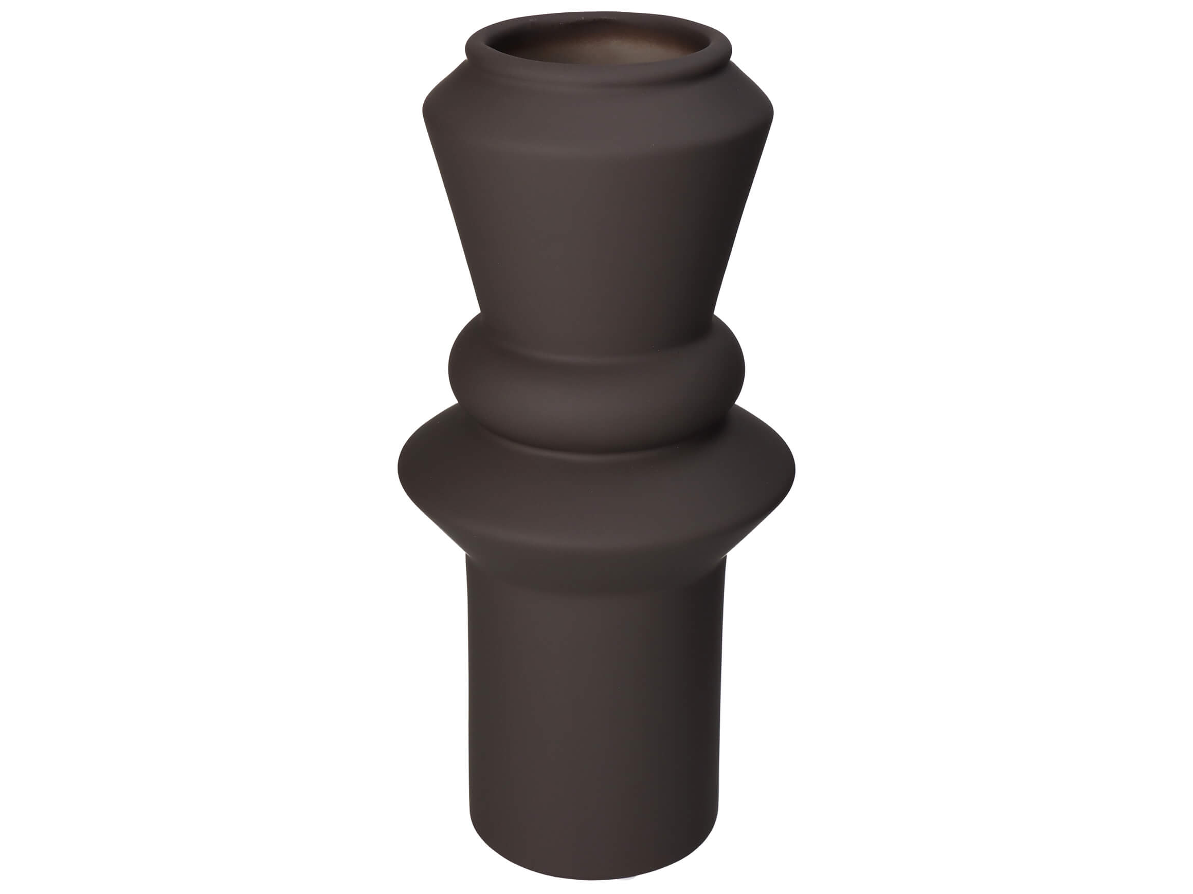 Vase Dunkelbraun H: 28 cm Kersten