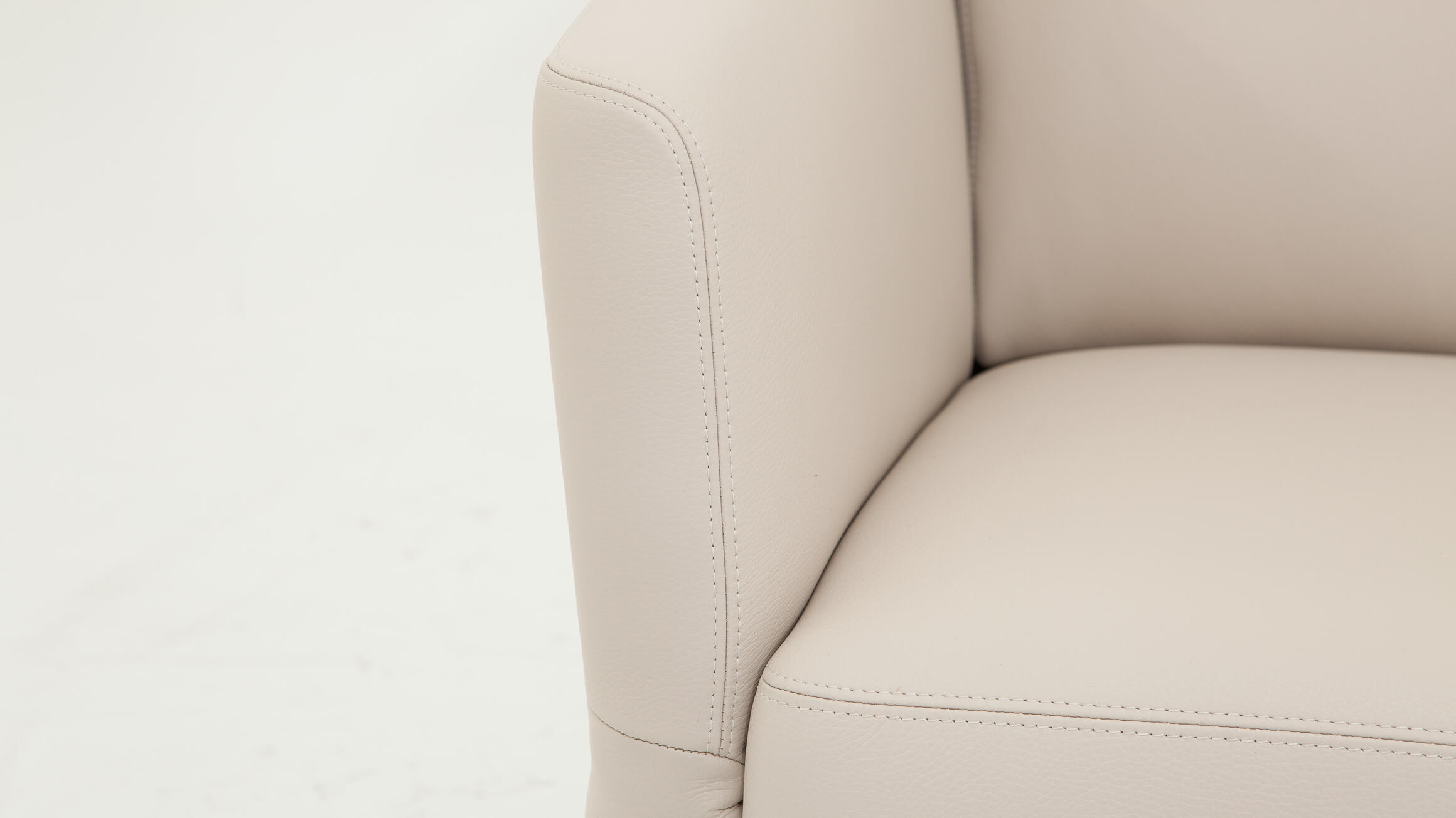 2er Sofa Nimbus, Leder, Höhenverstellbar, b 164 cm t 86 cm h 81-84 cm