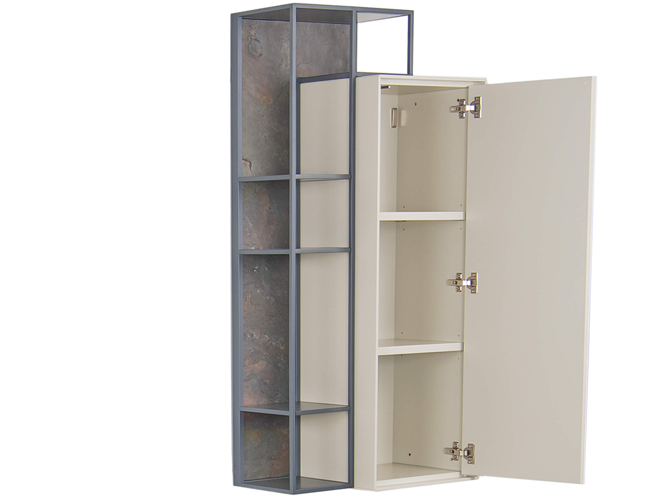 Hängeregal Felice Abrito / Farbe: Grau