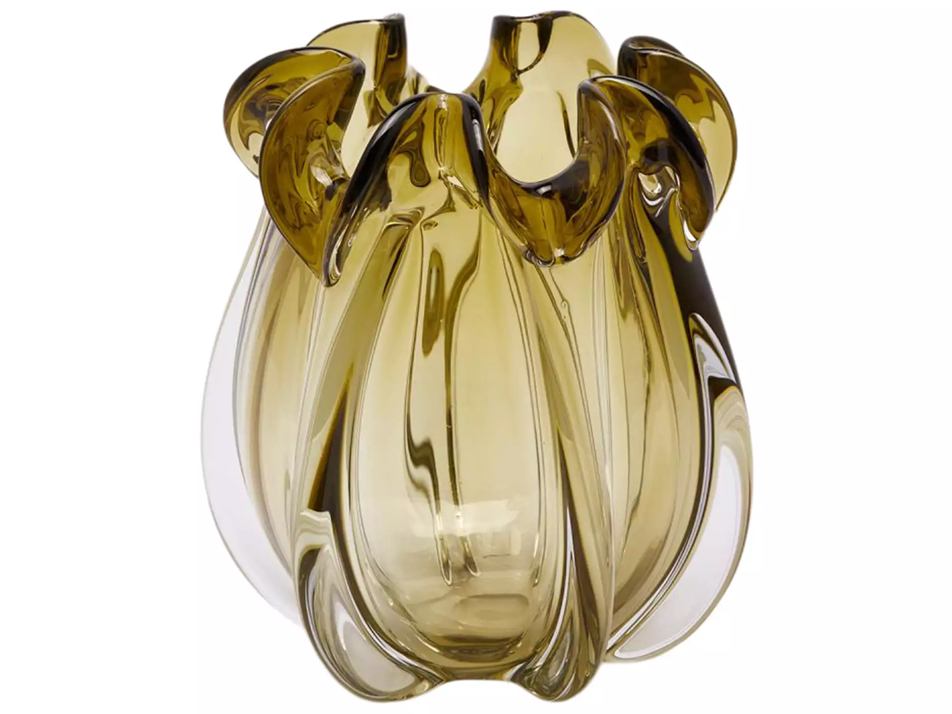 Vase Glas Olive H: 21 cm Edg