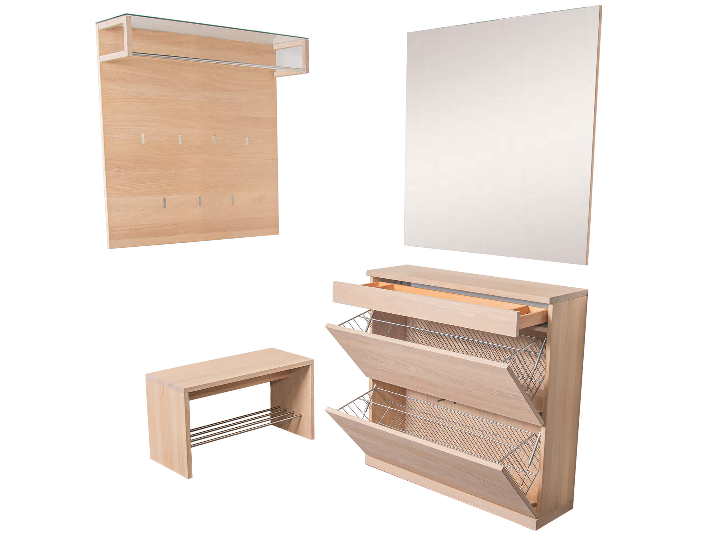 Garderobe Cubus Team 7 / Farbe: Eiche