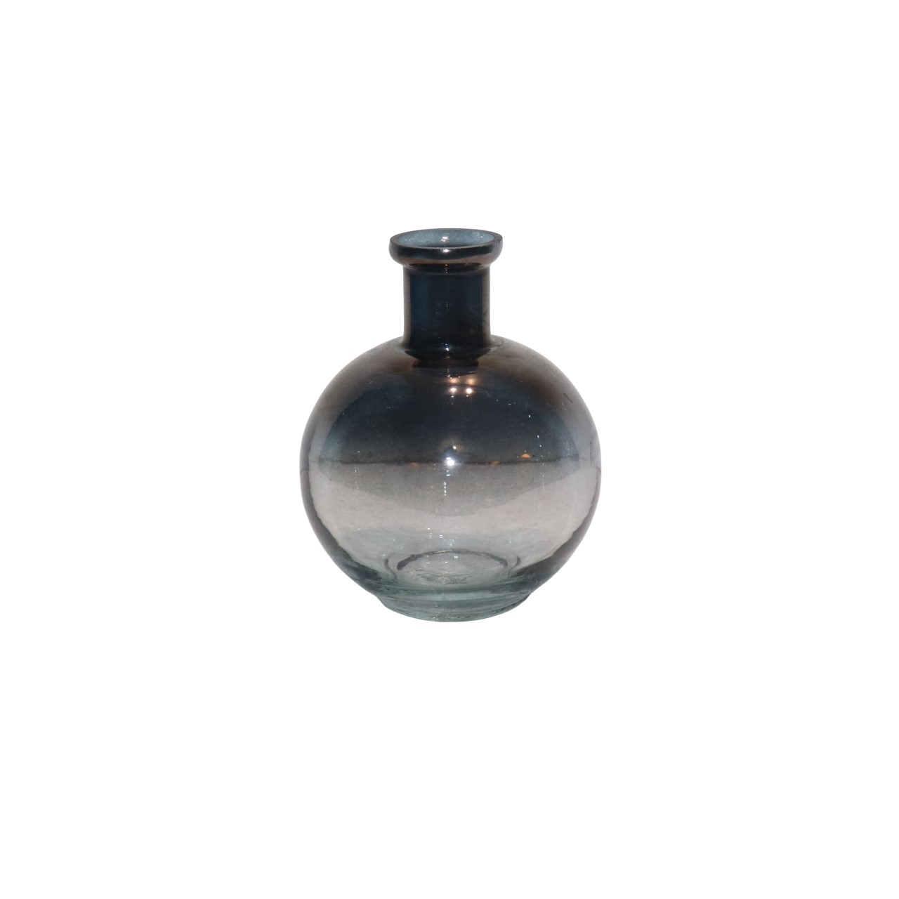 Vase Glas Grau H: 13cm Decofinder