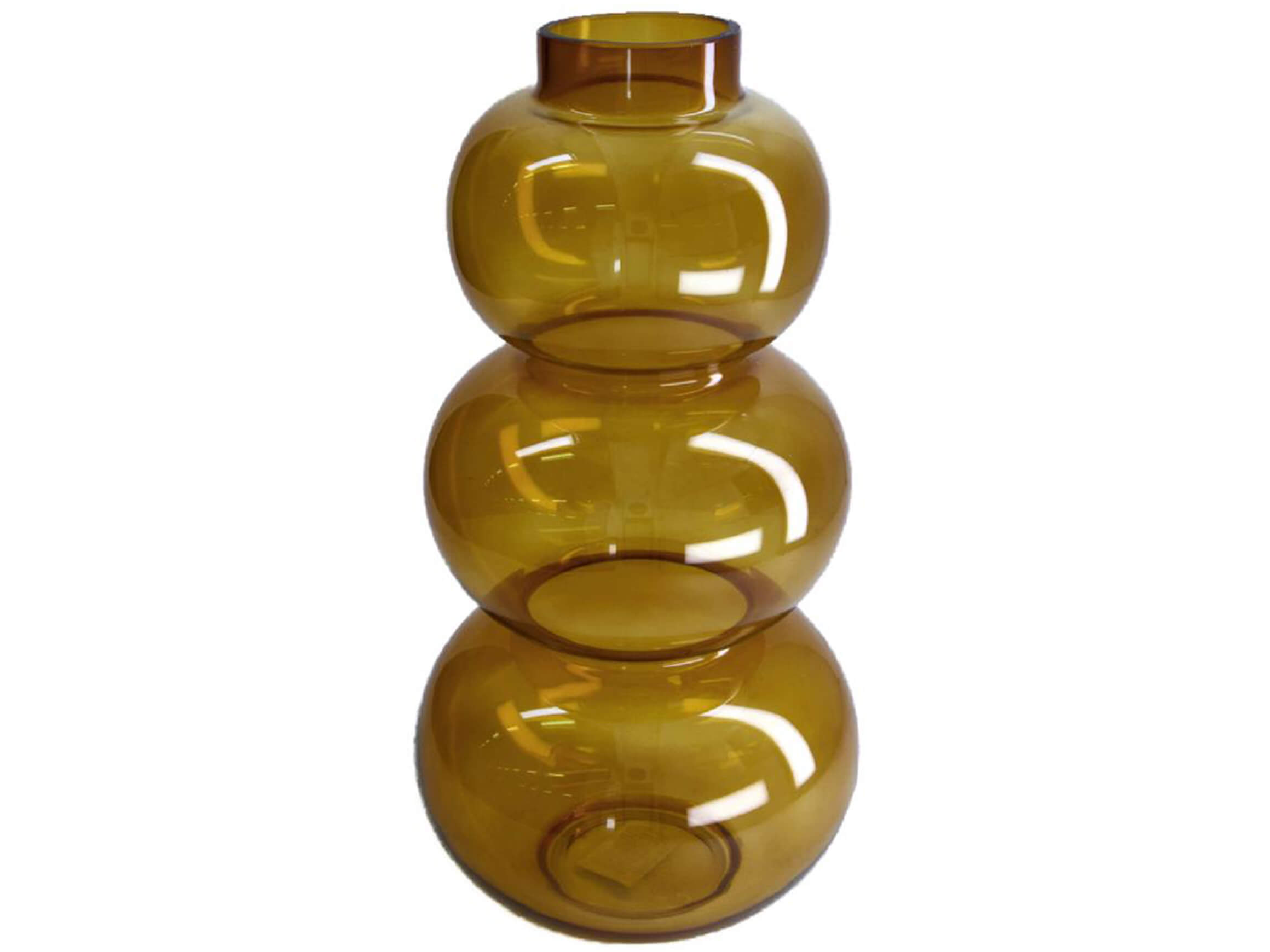 Dijk Vase Glas, Braun H: 36 cm Braun | Schubiger Möbel