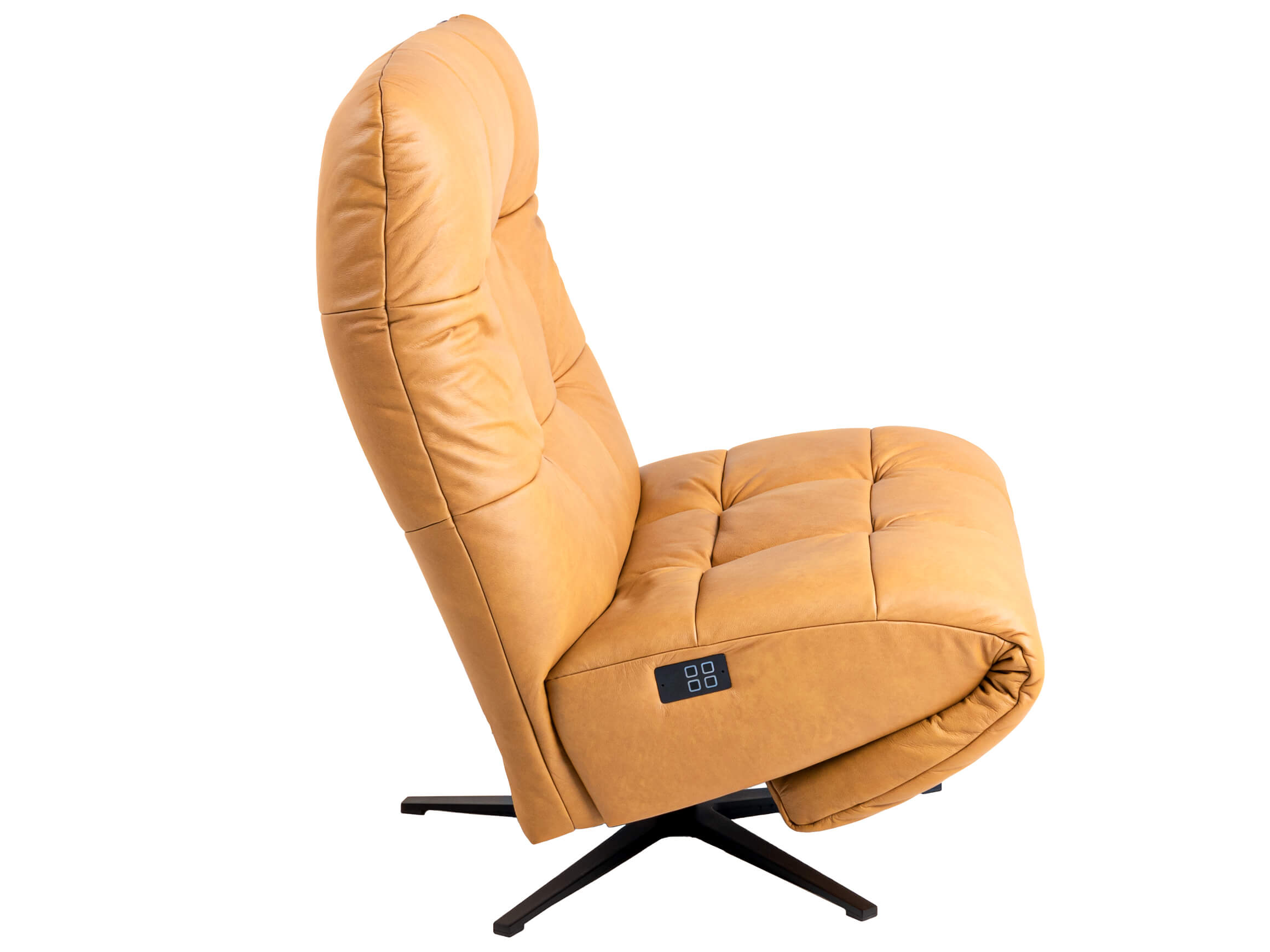 Sessel Palinka Schillig Willi / Farbe: Kurkuma / Bezugsmaterial: Leder