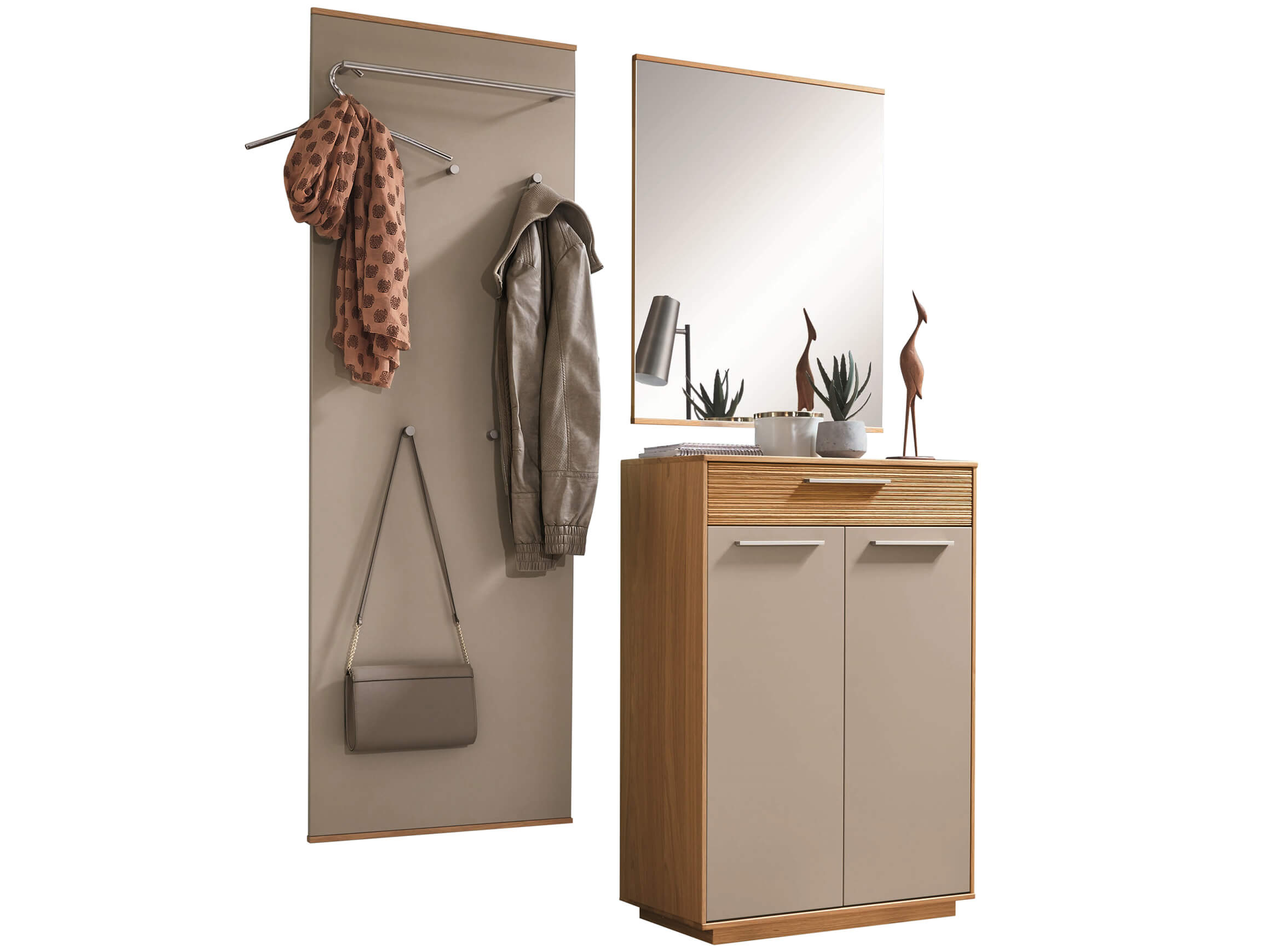 Voss Garderobe Laverty Taupe Holzfarbig | Schubiger Möbel