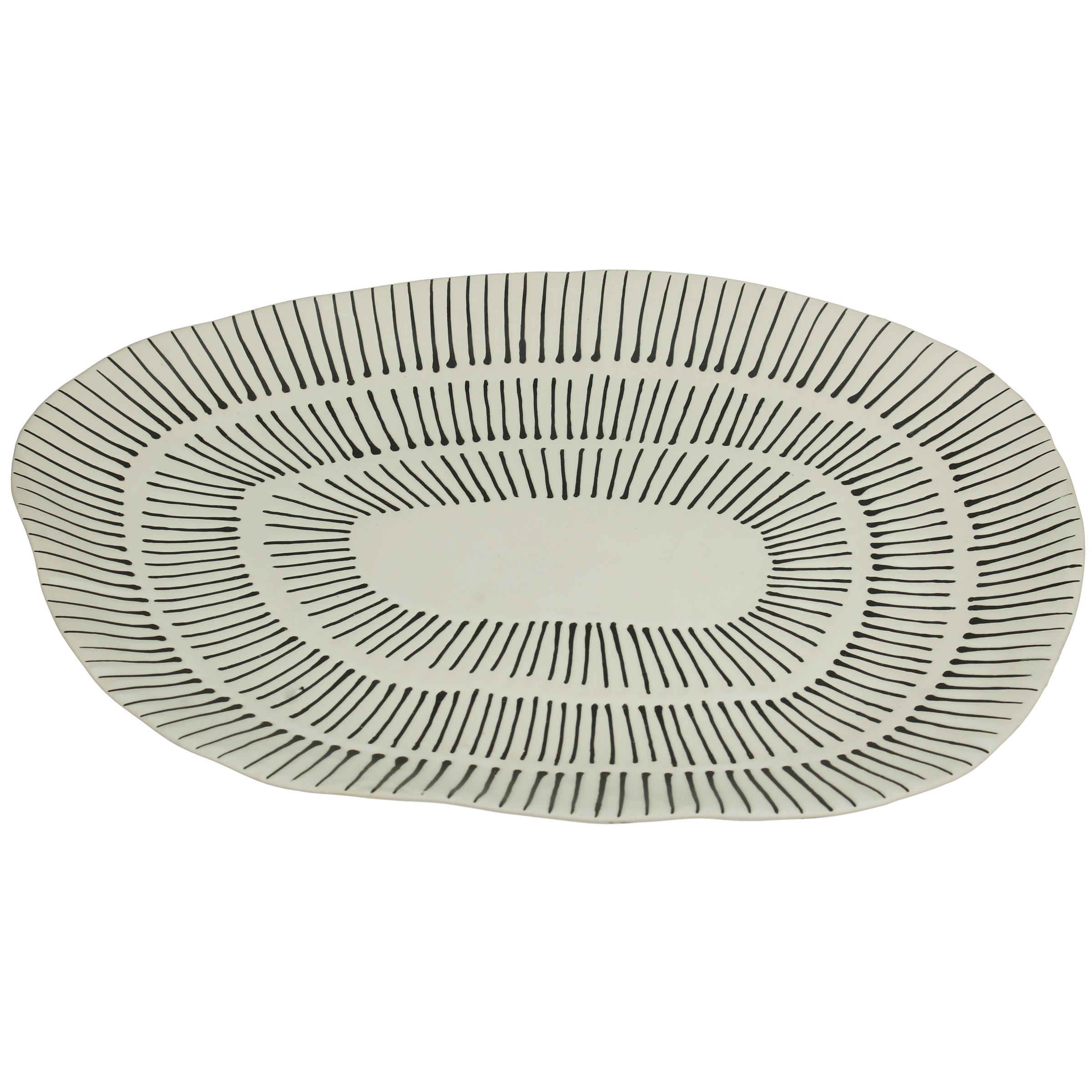 Geschirr Essteller Klein, Schwarz-Weiss B: 4 cm Kersten