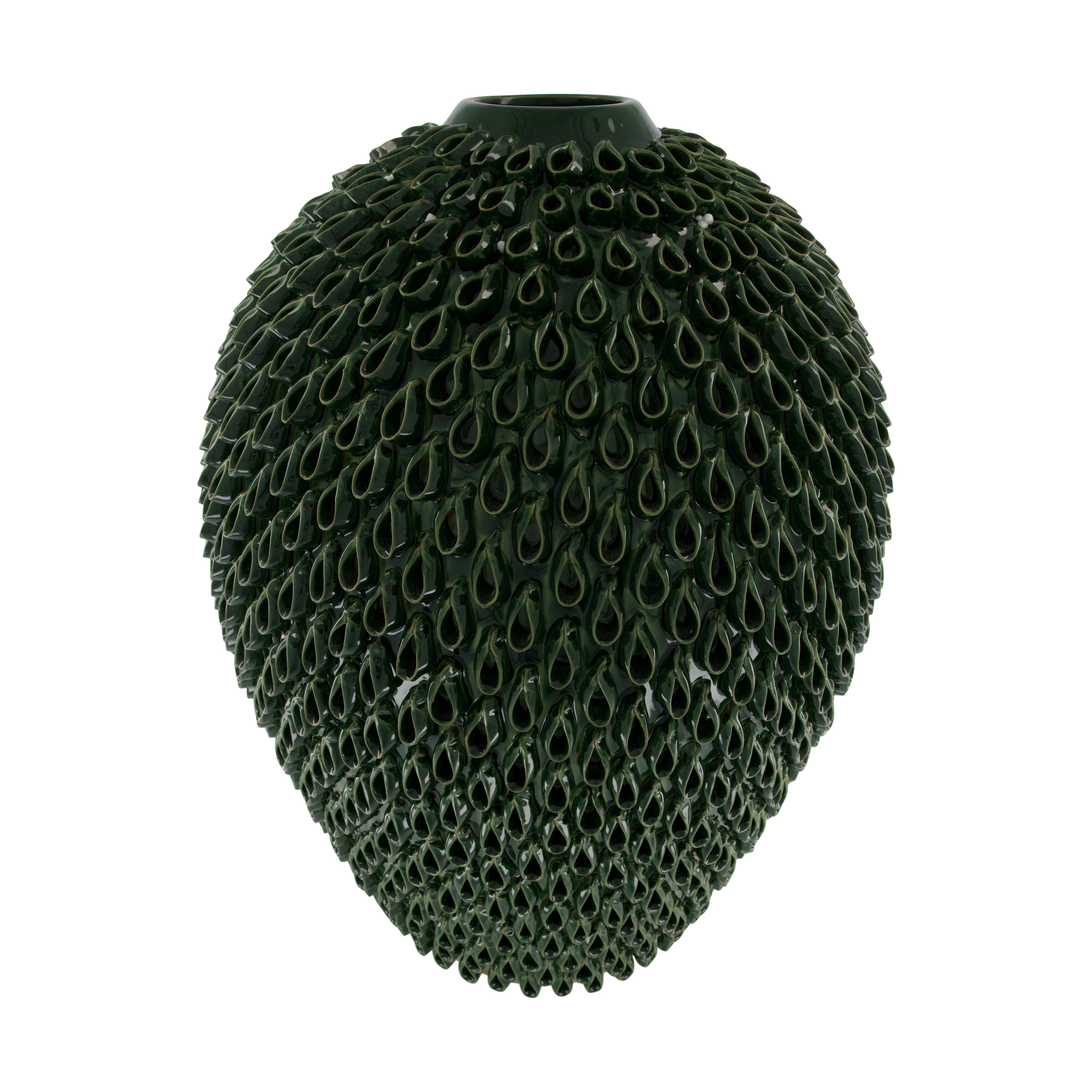 Vase Keramik Grün H: 52 cm Decofinder