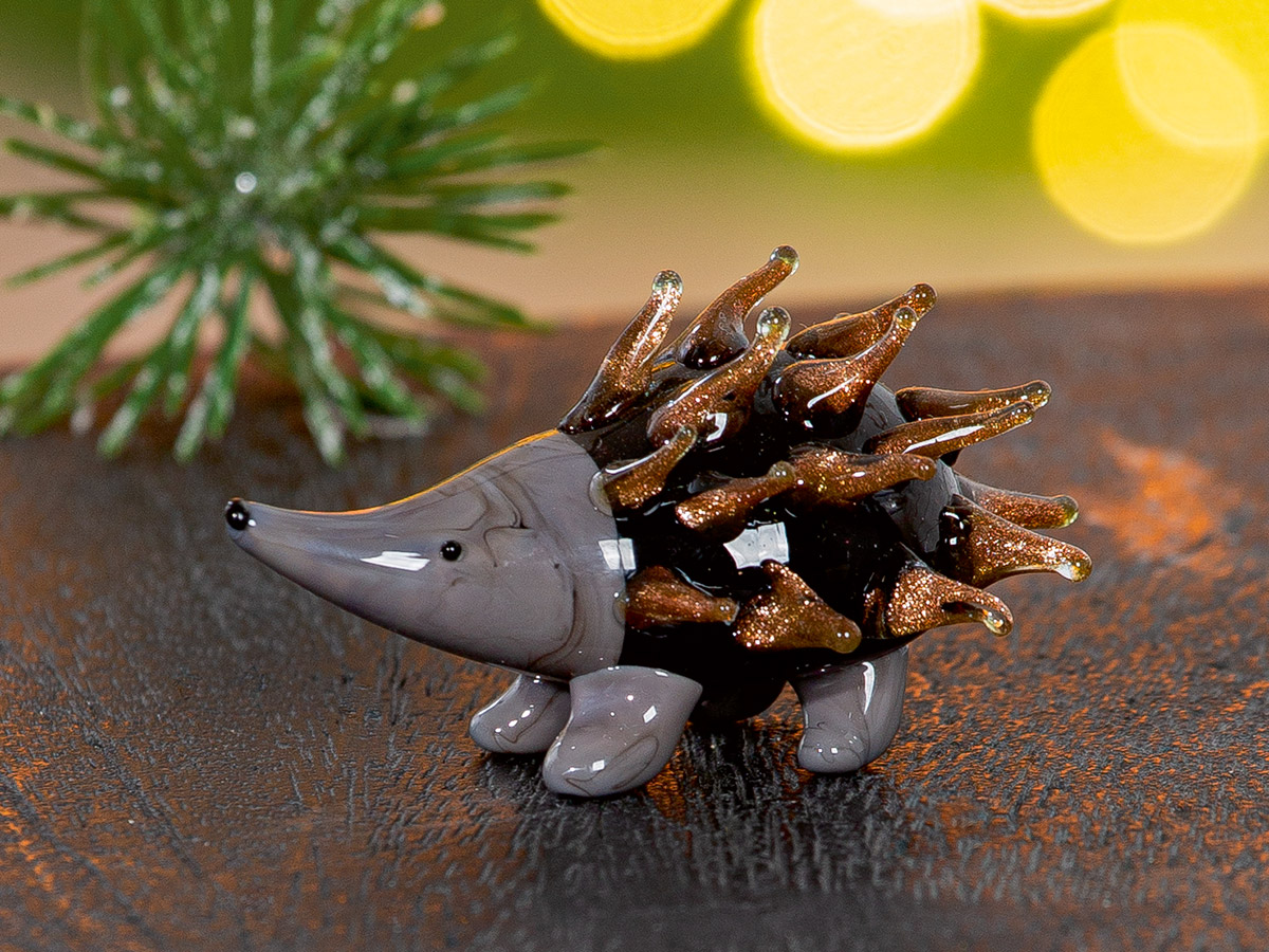 Figur Igel, Gals, Grau H: 3 cm Gilde