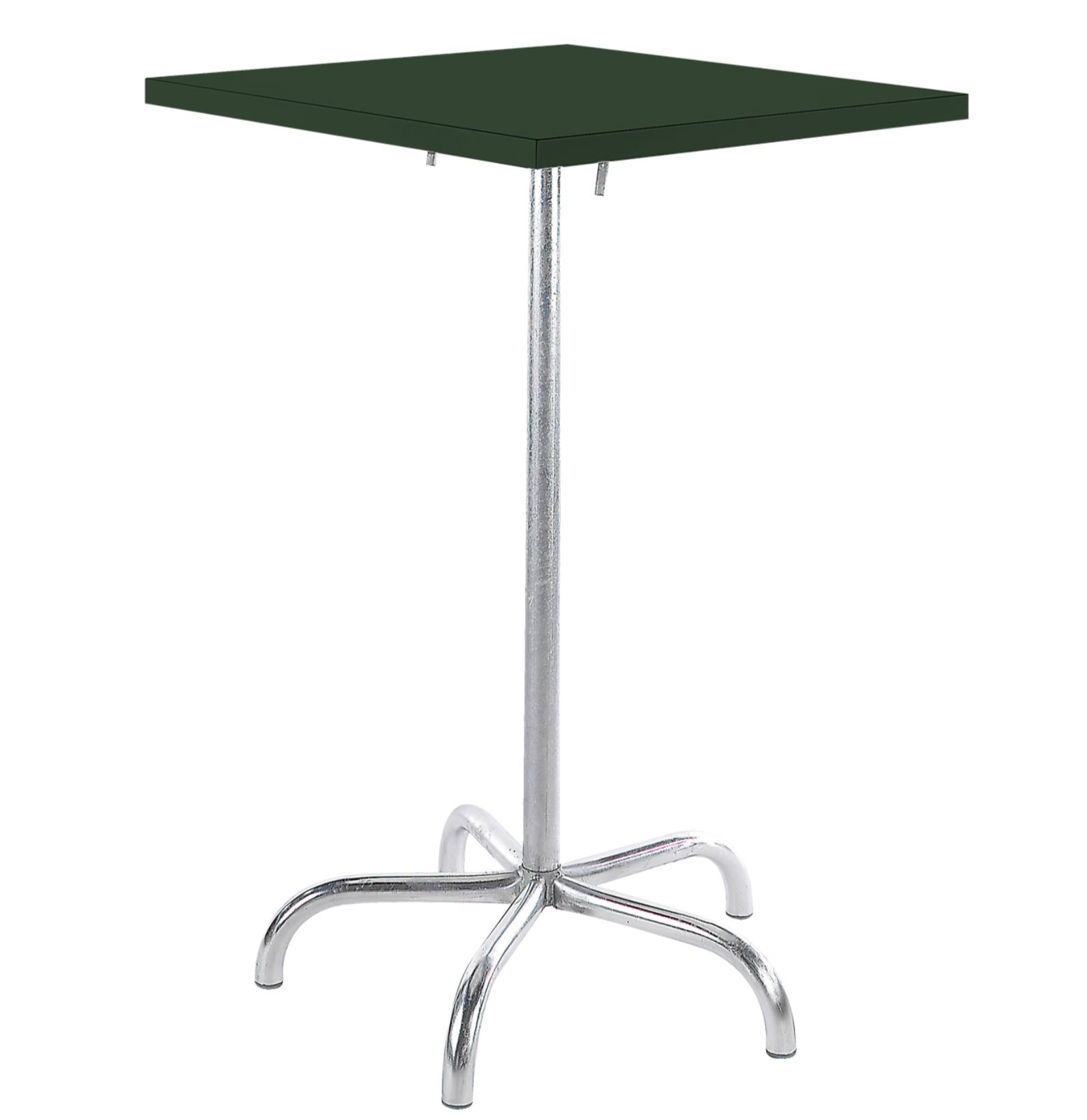 Metall-Stehtisch Säntis Quadratisch Schaffner / Farbe: Tannengrün