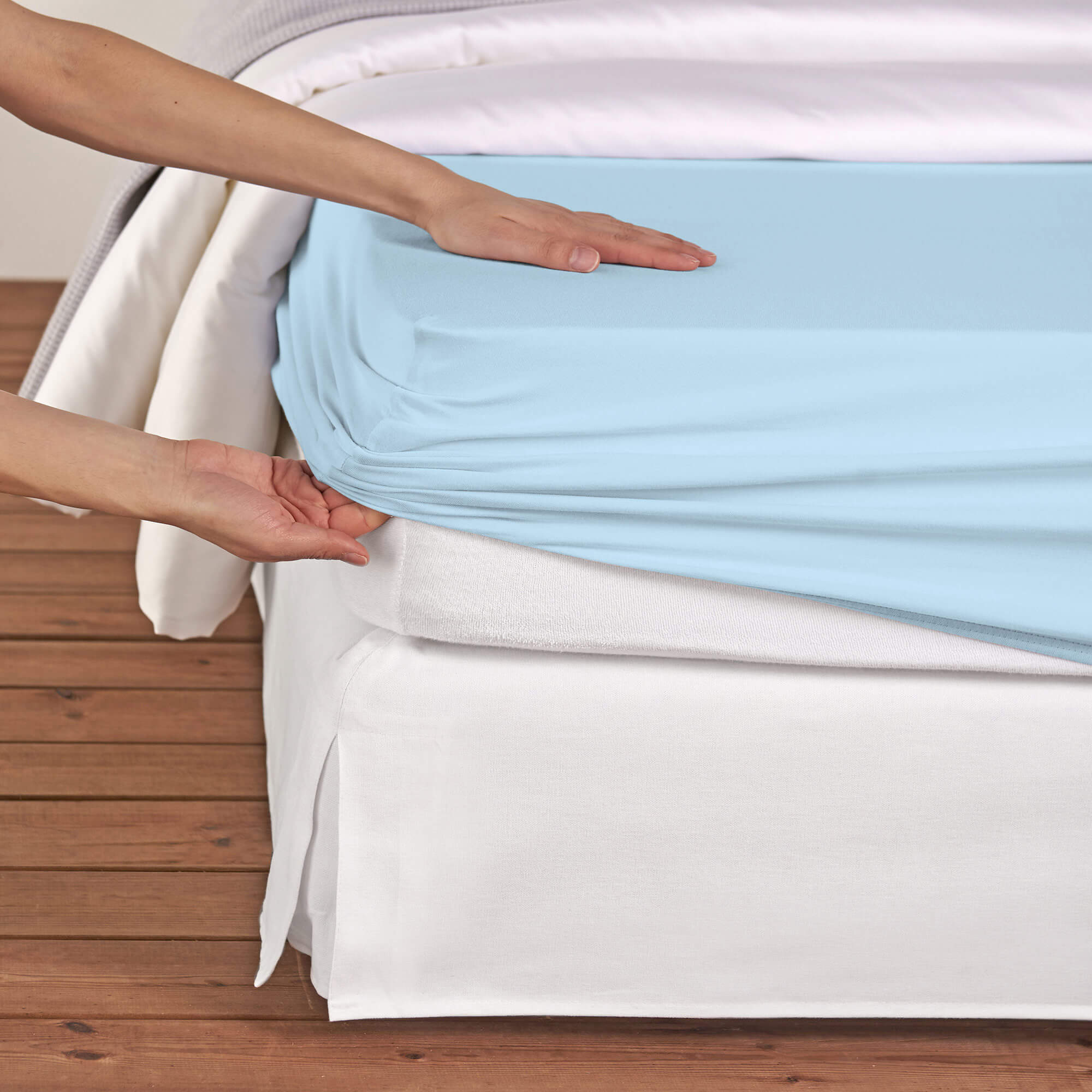 Fixleintuch Jersey Hellblau, 200x90 Cm, Höhe: 30 cm