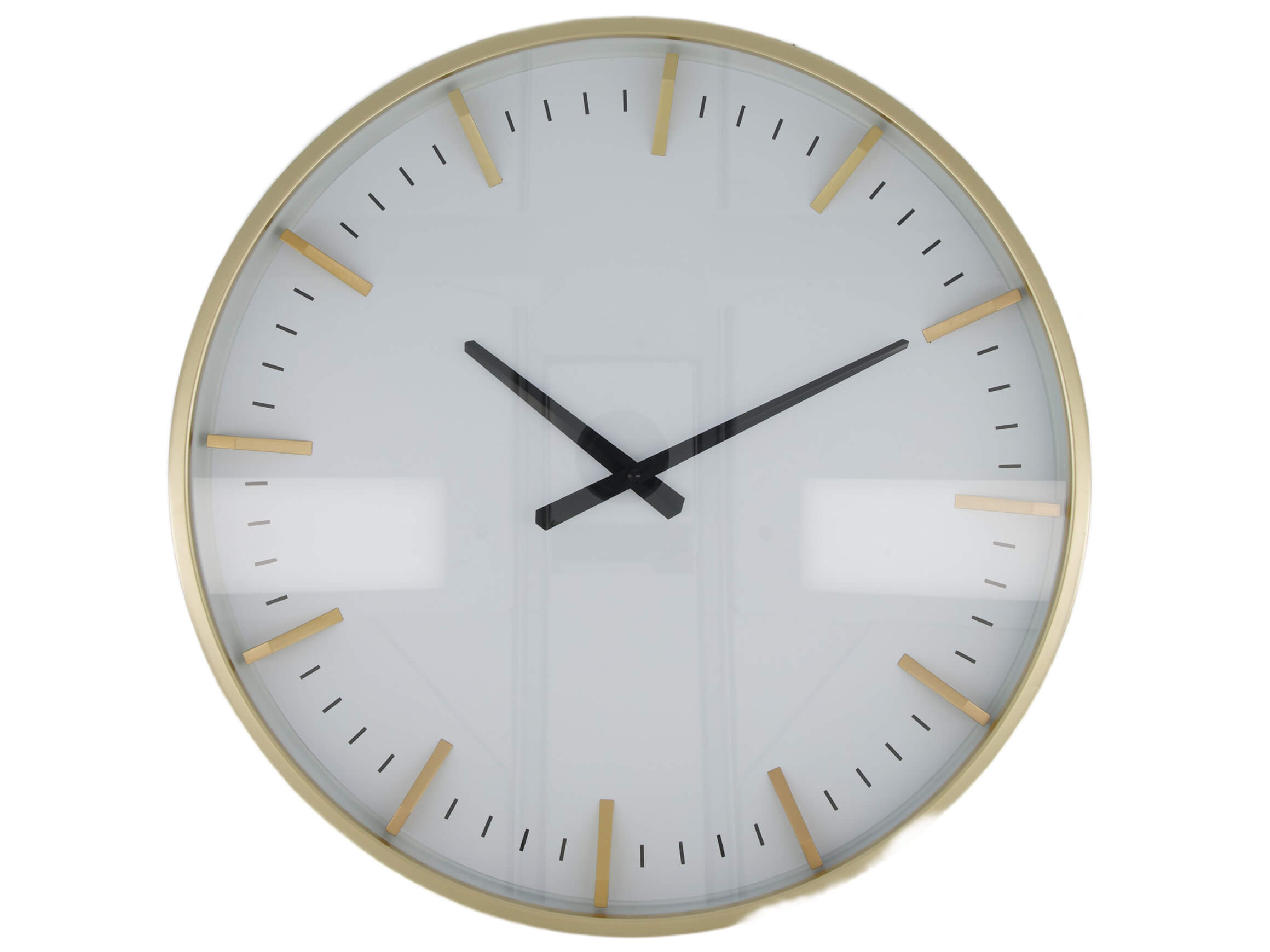 Wanduhr Weiss Gold D: 50 cm Decofinder