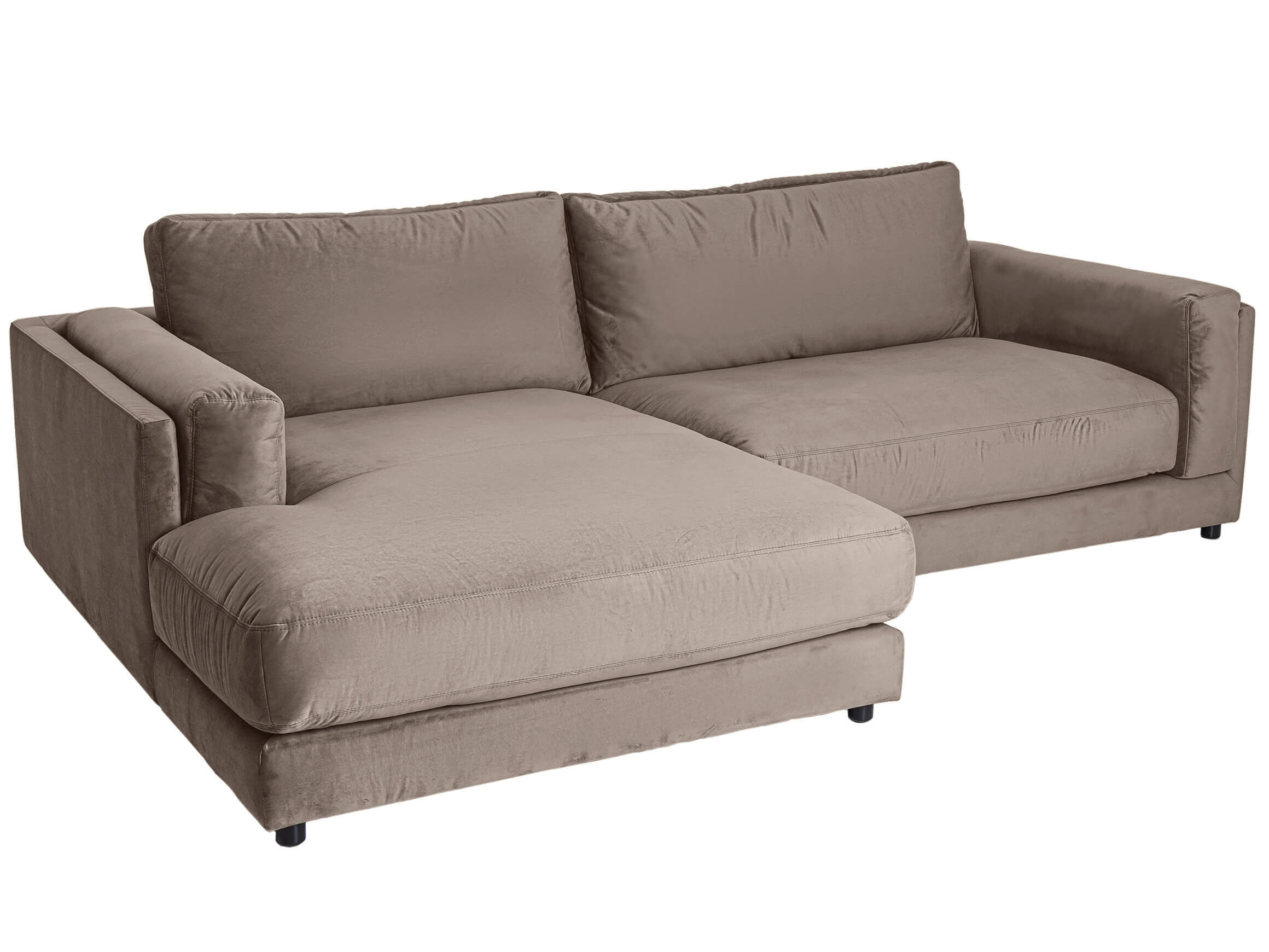 Corner sofa Larry Basic Candy / Colour: Asphalt / Cover material: Basic leather