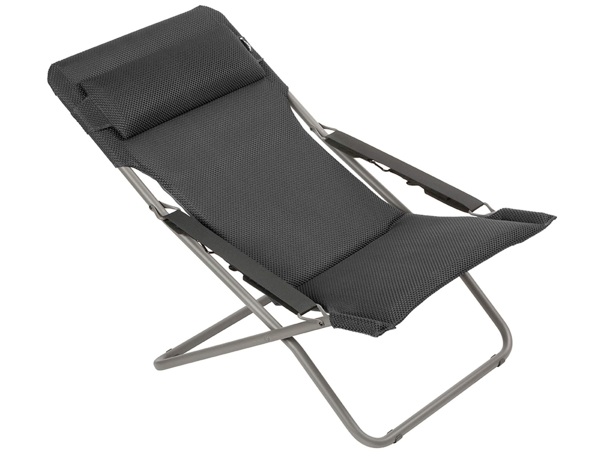 Transabed Lafuma garden lounger / Colour: dark grey
